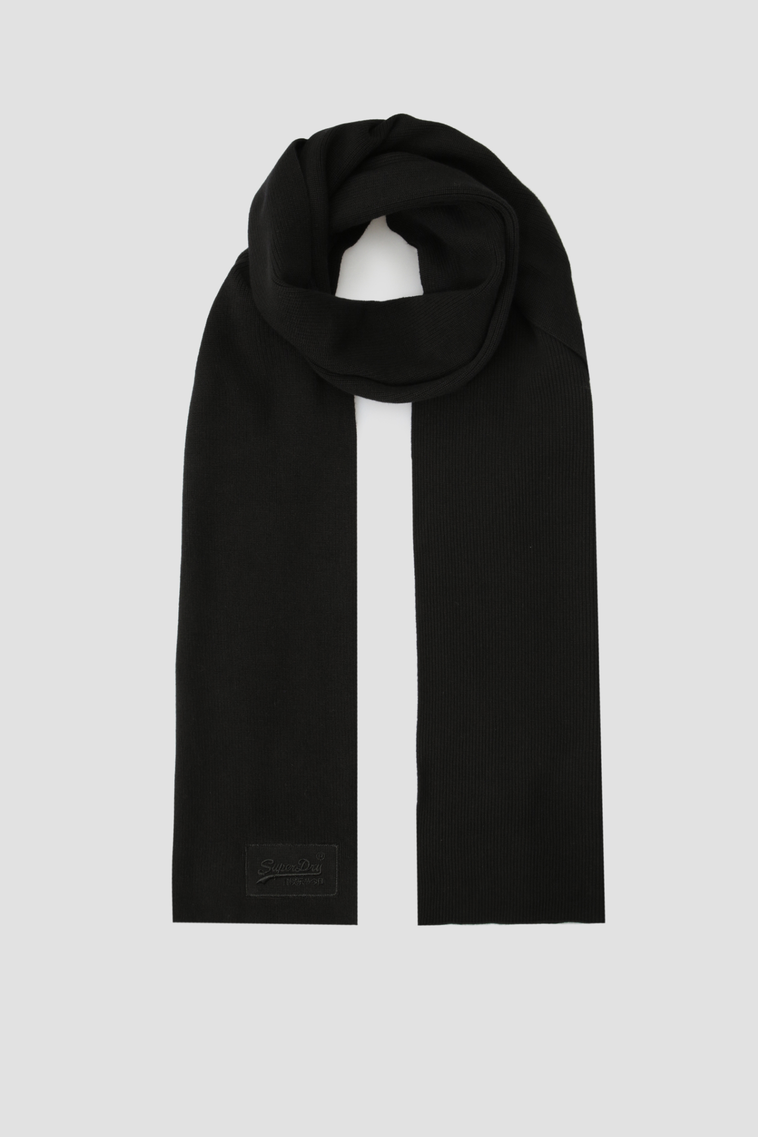 Чоловічий чорний шарф SuperDry M9310010A;02A