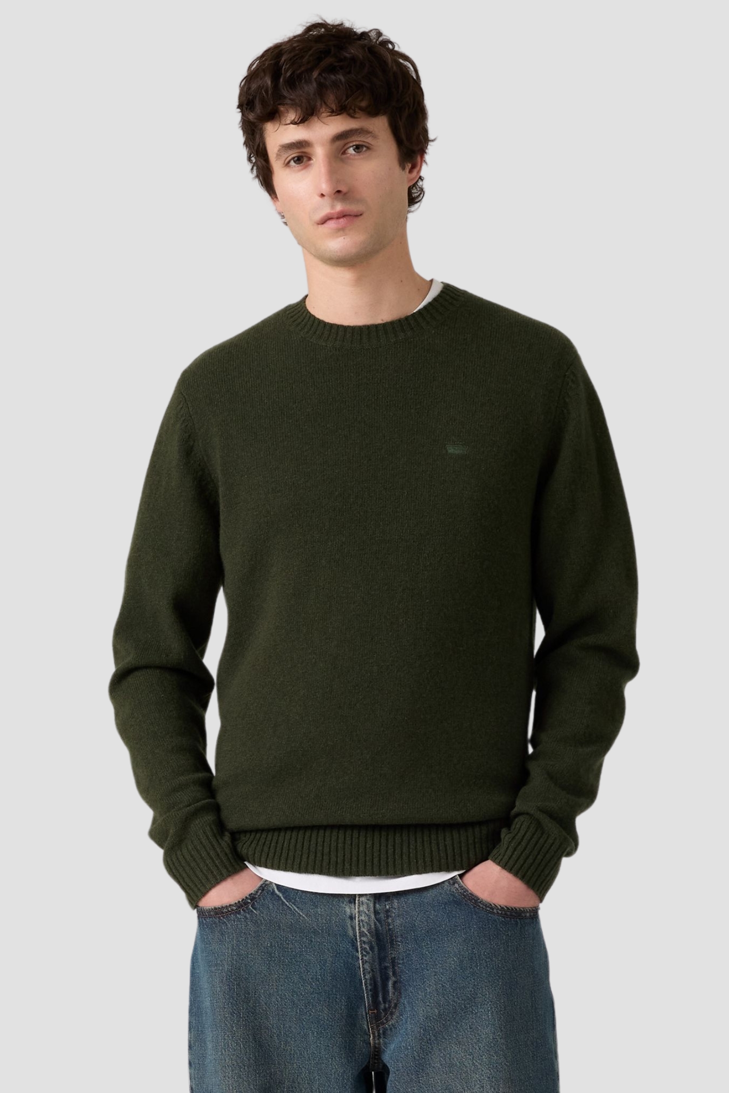 Мужской темно-зеленый шерстяной джемпер Levi’s® A4320;0025