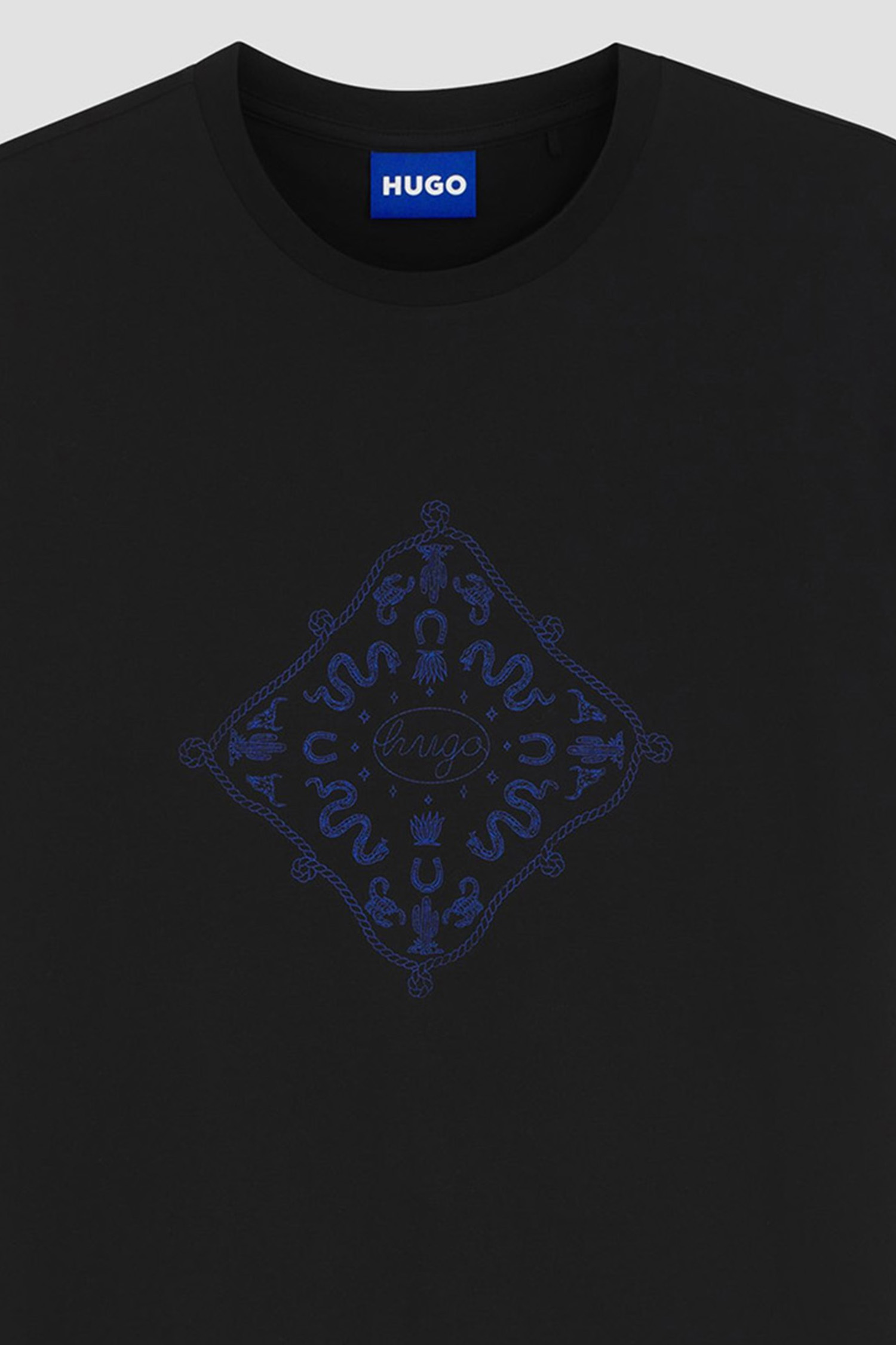 Чоловіча чорна футболка HUGO BLUE 50572760;001