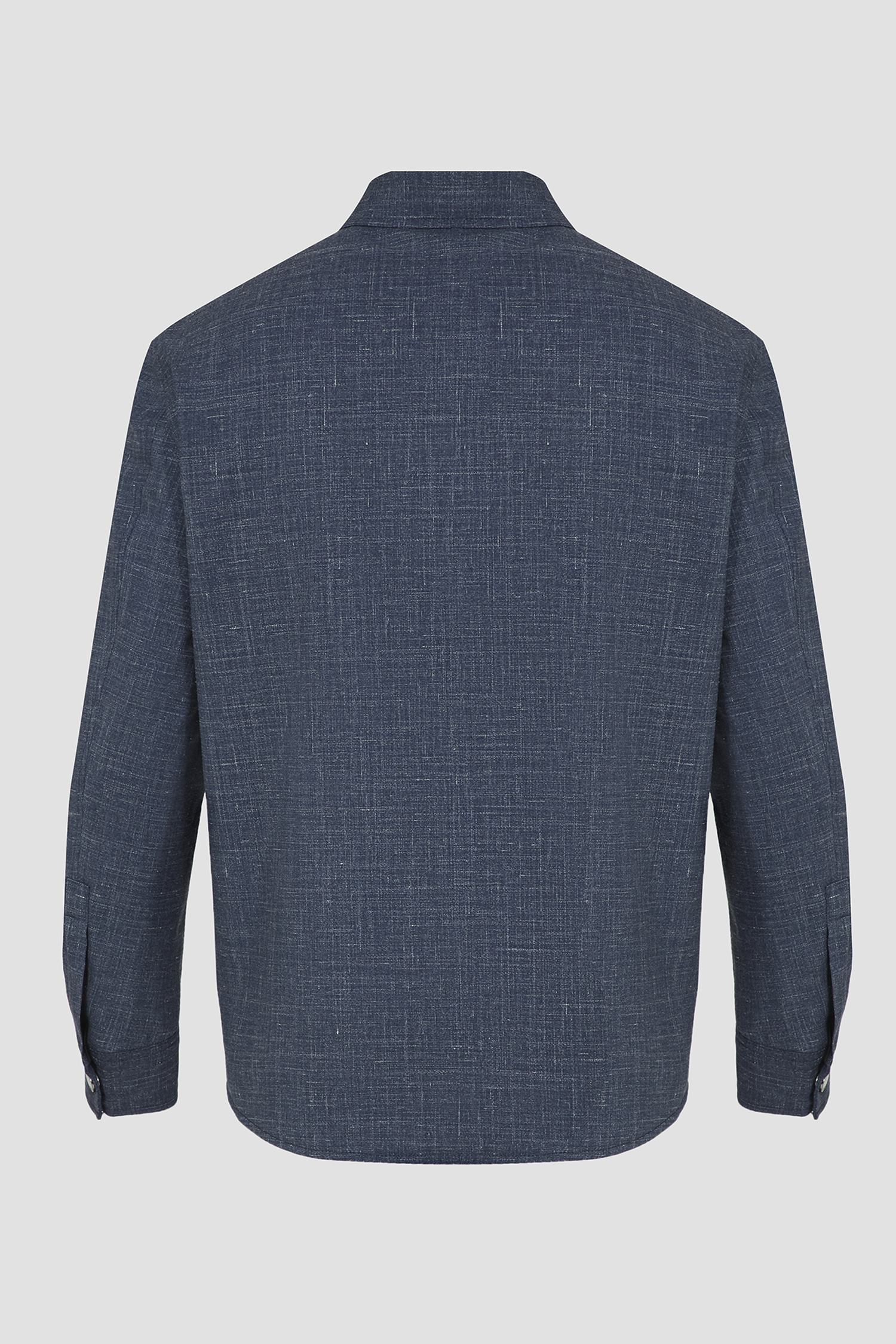 Мужская синяя шерстяная рубашка-пальто BOSS 50509195;404