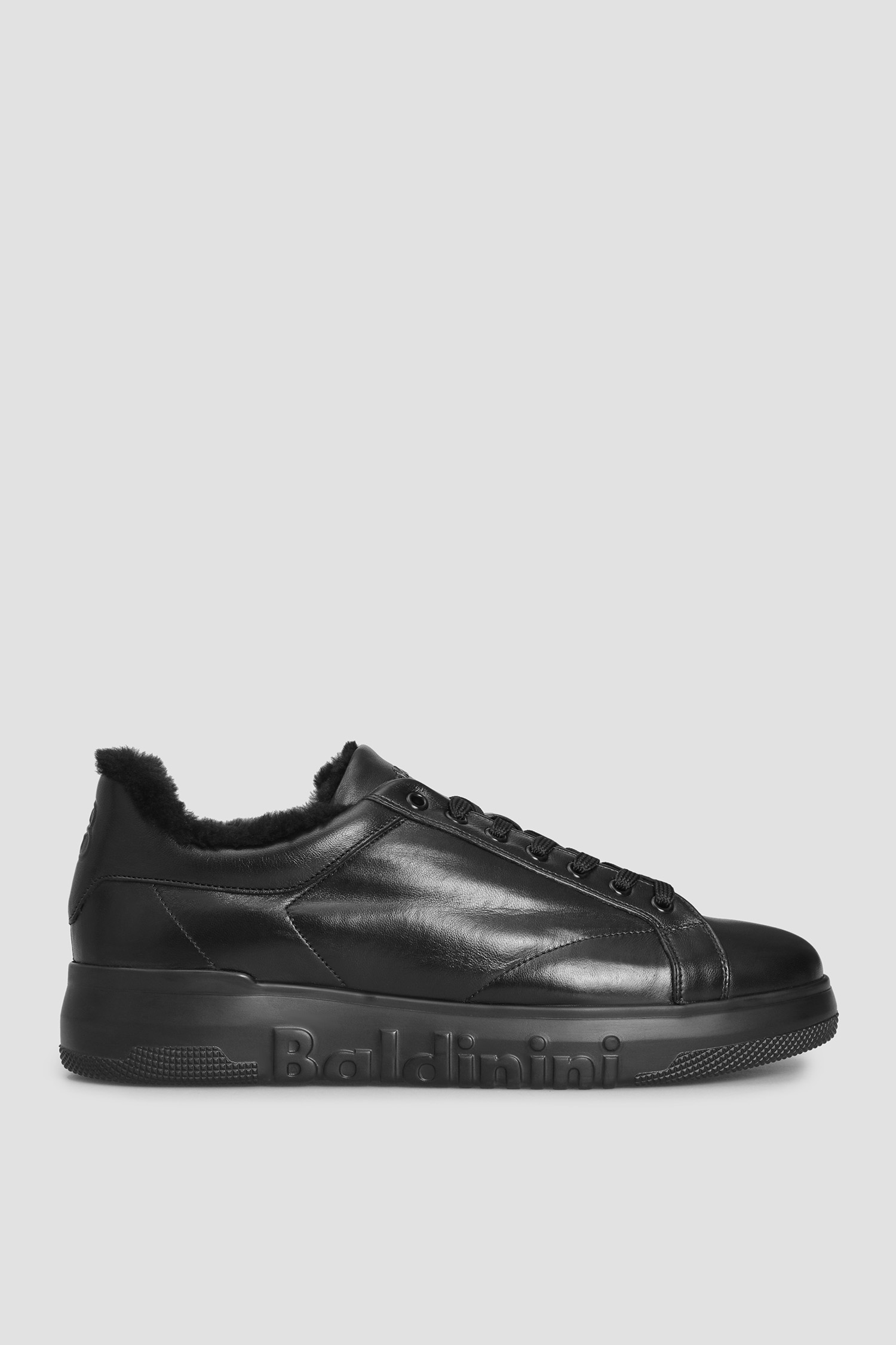 Черные кожаные сникеры для парней Baldinini U2B874NAPP;0000