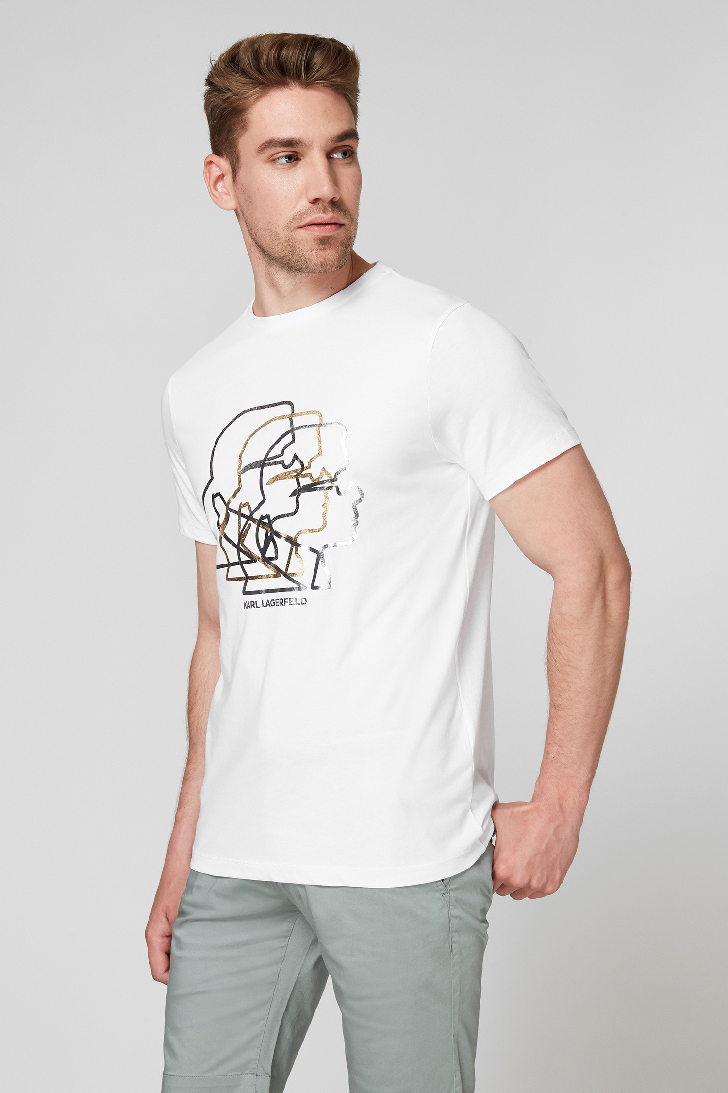 Мужская белая футболка Karl Lagerfeld 511224.755083;10