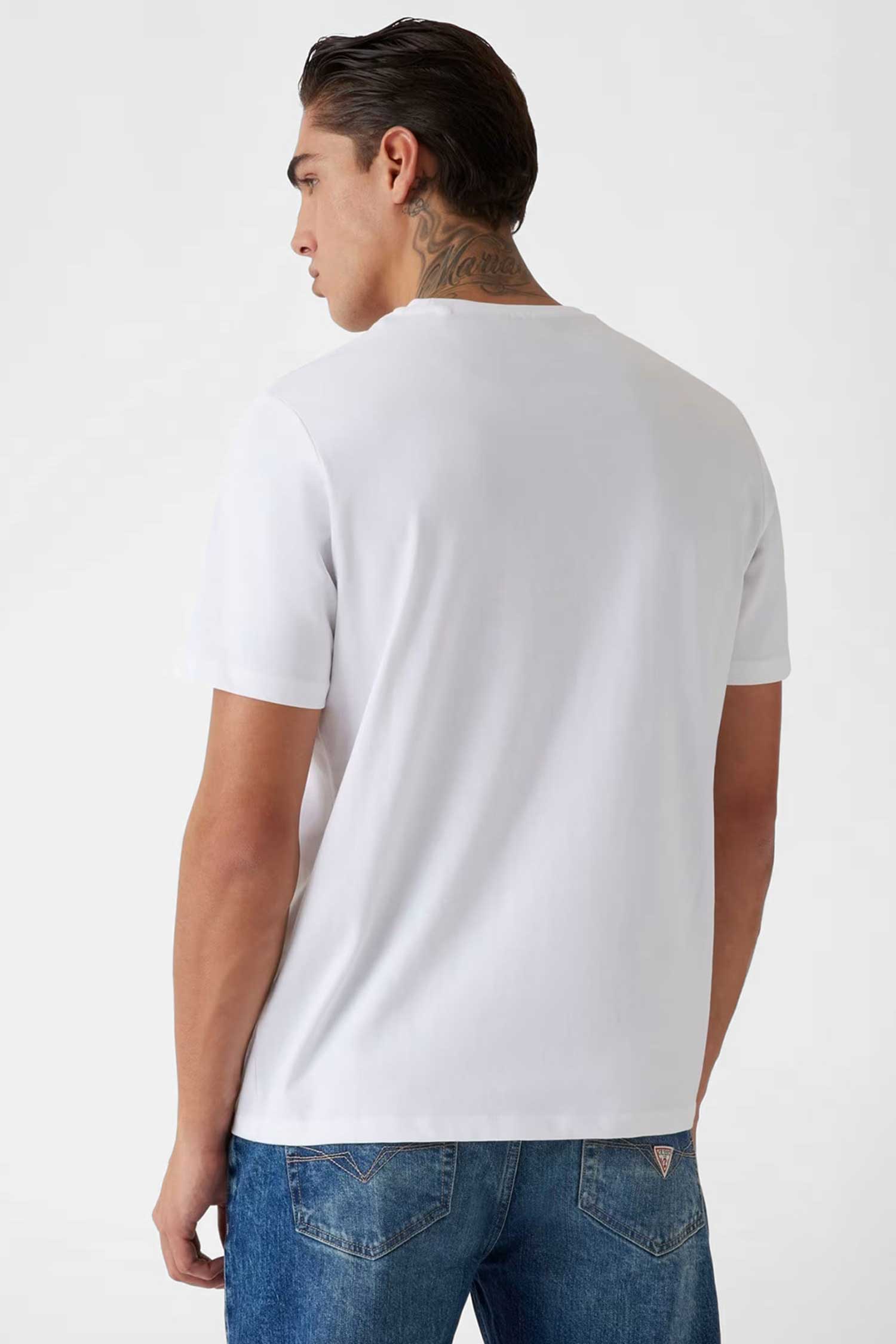 Чоловіча біла футболка Guess M4YI0A.KCCM1;G011