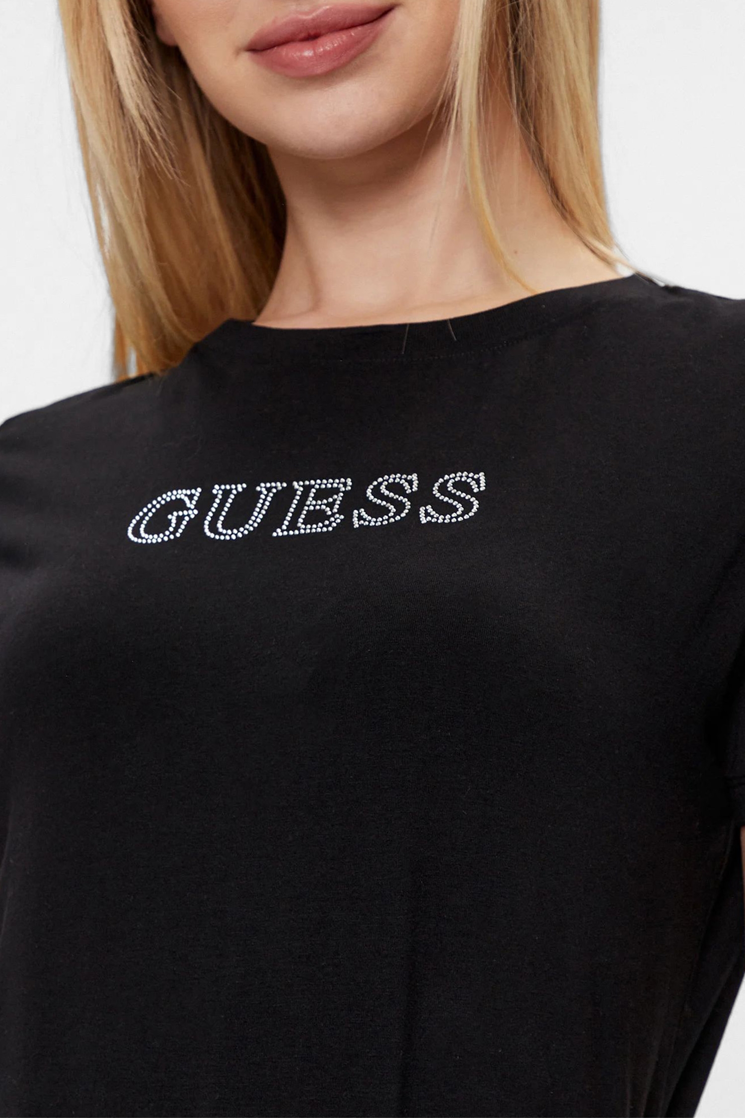 Женская черная футболка Guess V4GI09.J1314;JBLK
