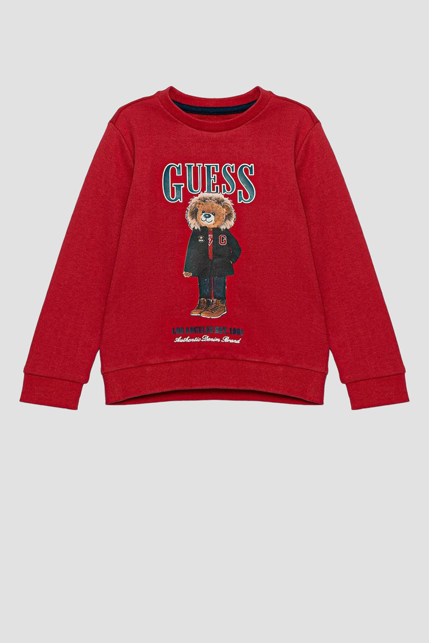 Дитячий червоний світшот Guess Kids N5BQ07.KAD74;G532