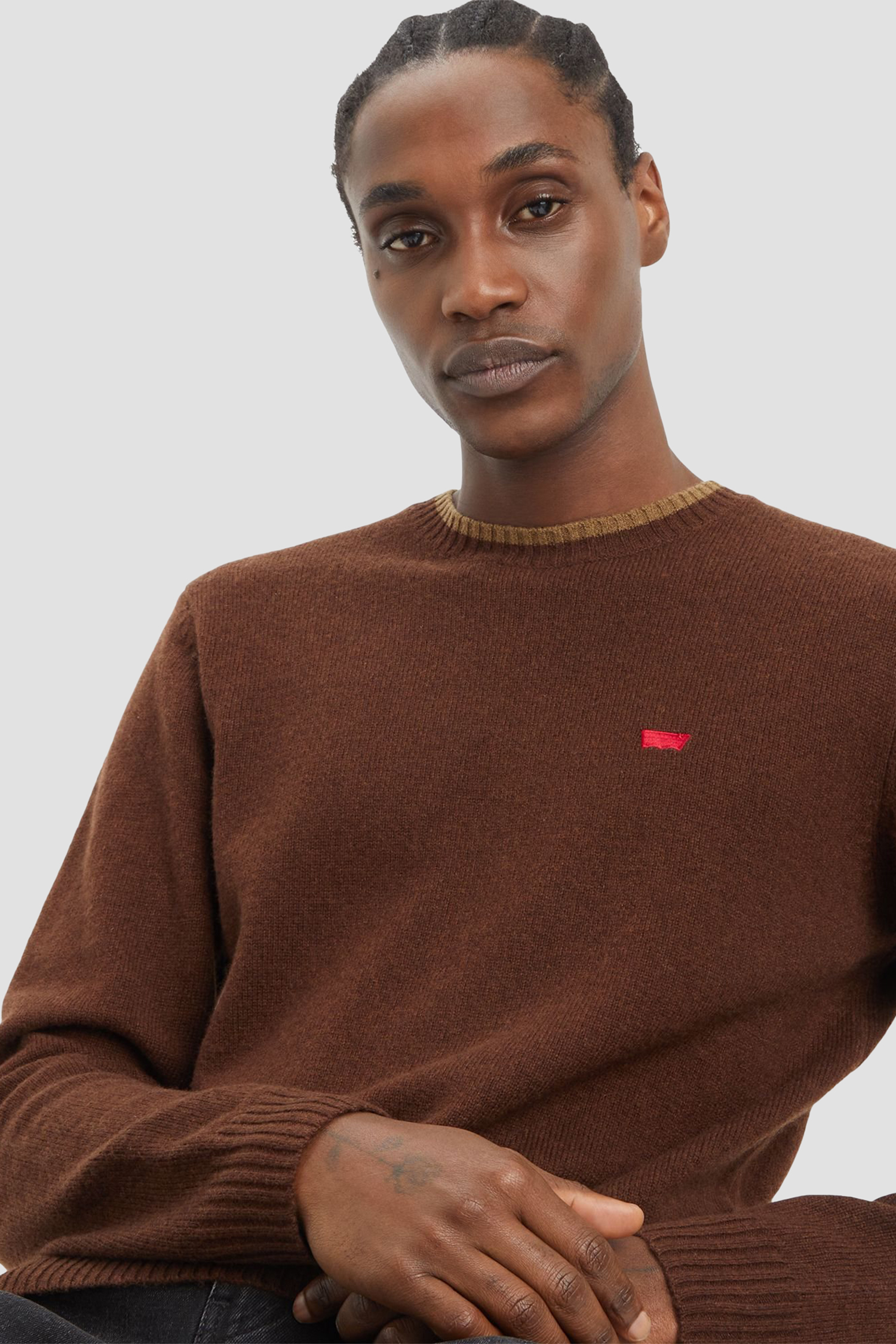Мужской коричневый шерстяной джемпер Levi’s® A4320;0015