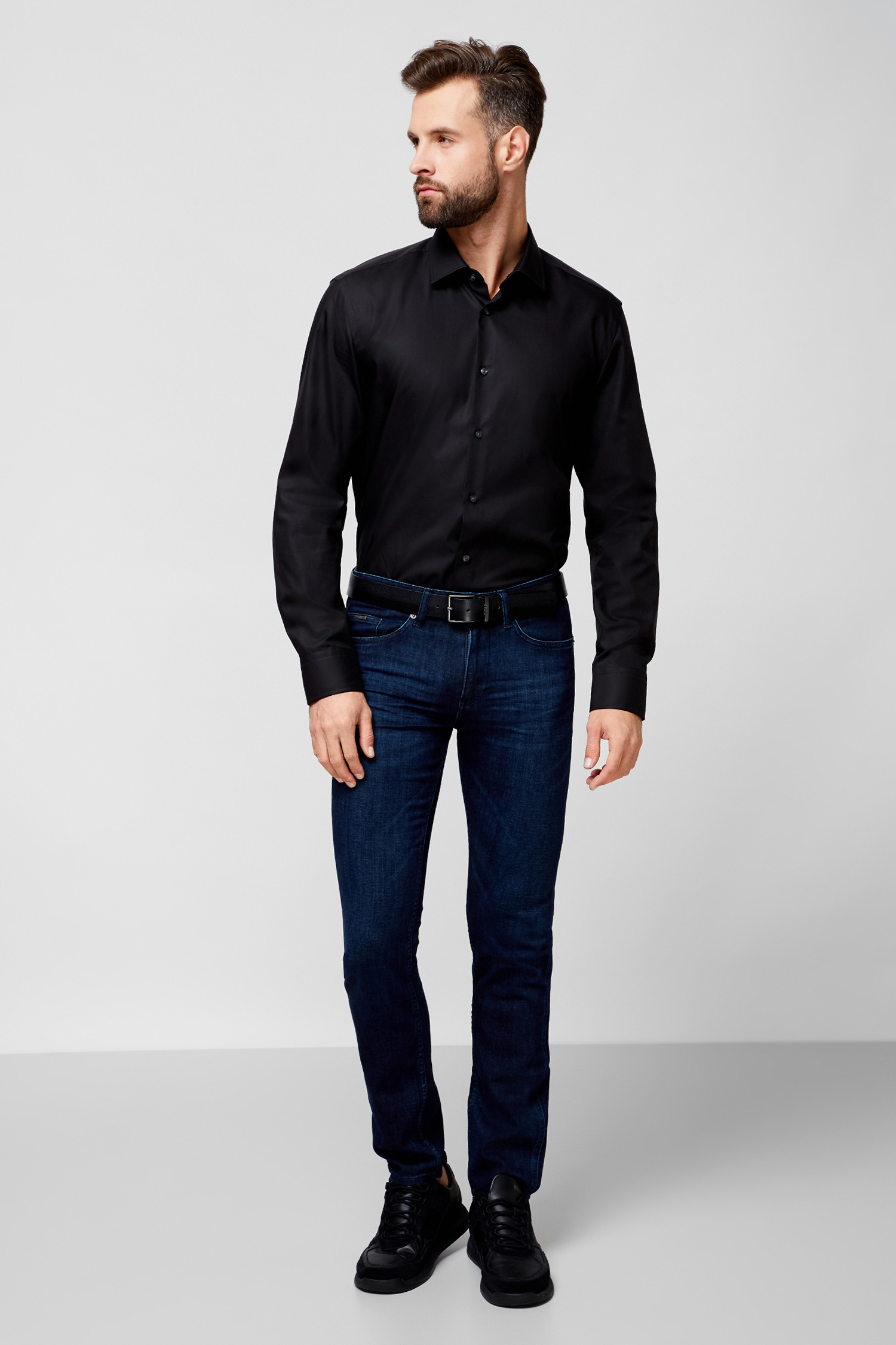 Чоловіча чорна сорочка BOSS 50327693;001