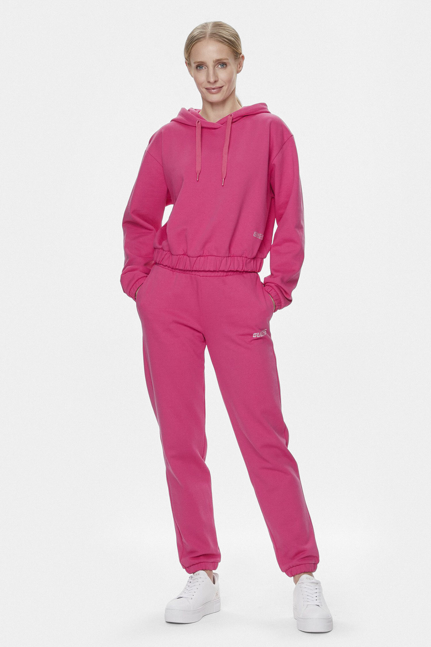 Женское розовое худи Guess V4RQ09.KC5O0;G60V