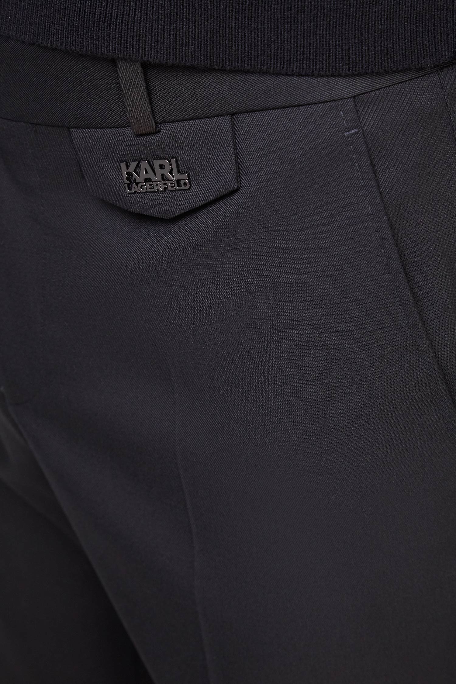 Чоловічі чорні вовняні брюки Karl Lagerfeld 512083.255054;990
