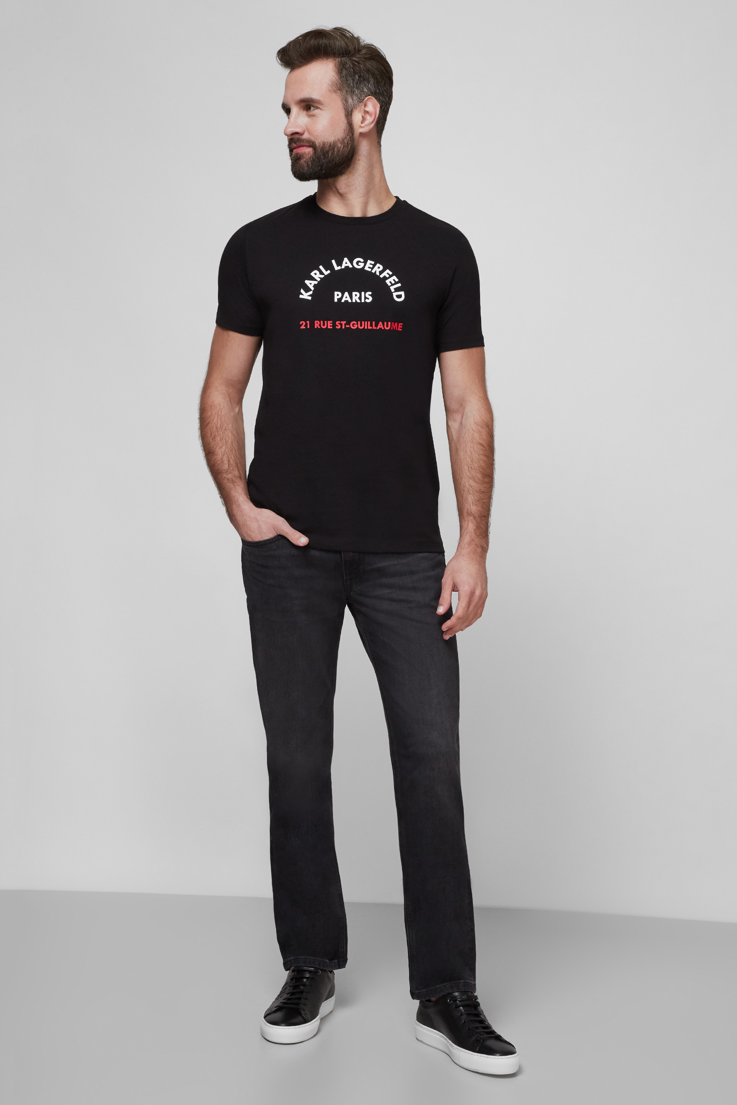 Мужская черная футболка Karl Lagerfeld 511224.755071;990