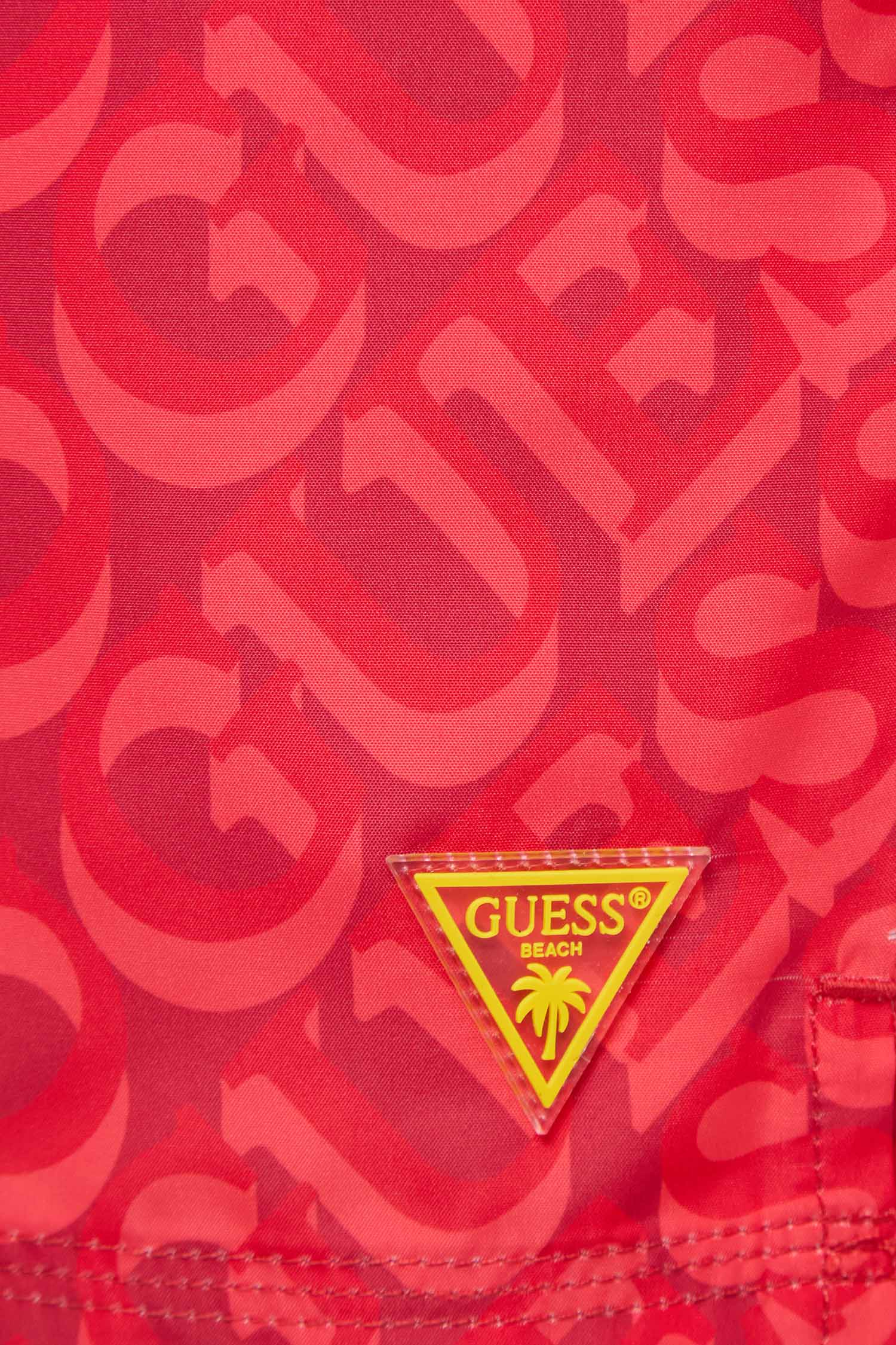 Чоловічі червоні плавальні шорти з візерунком Guess F6GT27.WG2A2;P56N