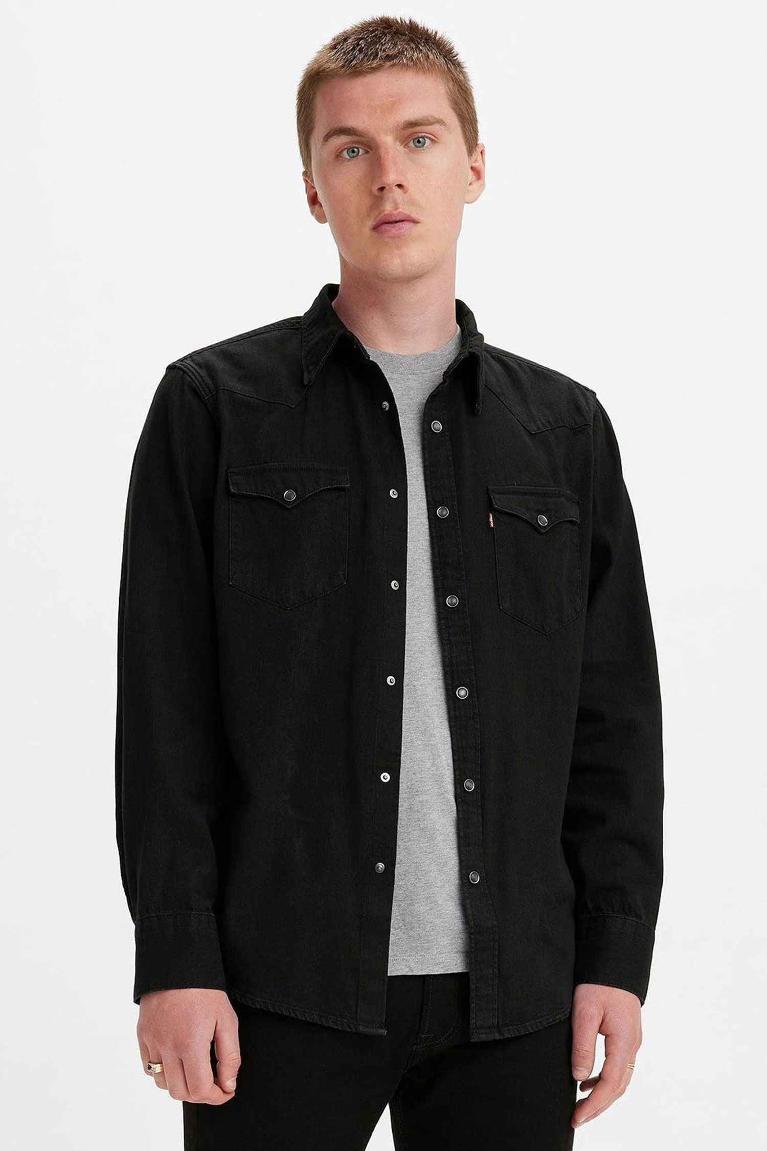Мужская черная джинсовая рубашка Levi’s® 85744;0002