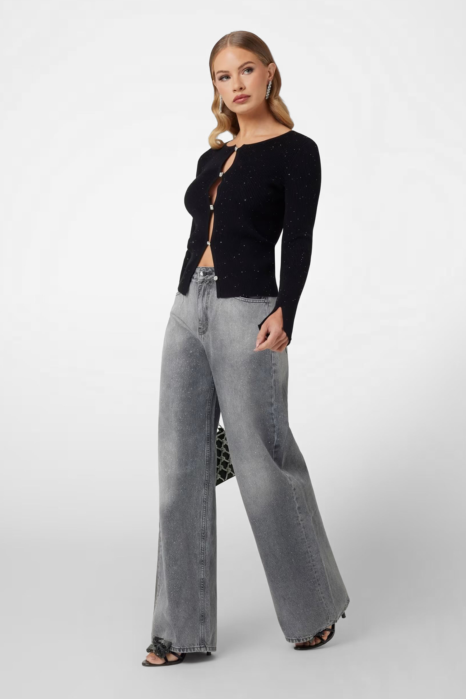 Женский черный кардиган Guess W5RR17.Z34O0;JBLK