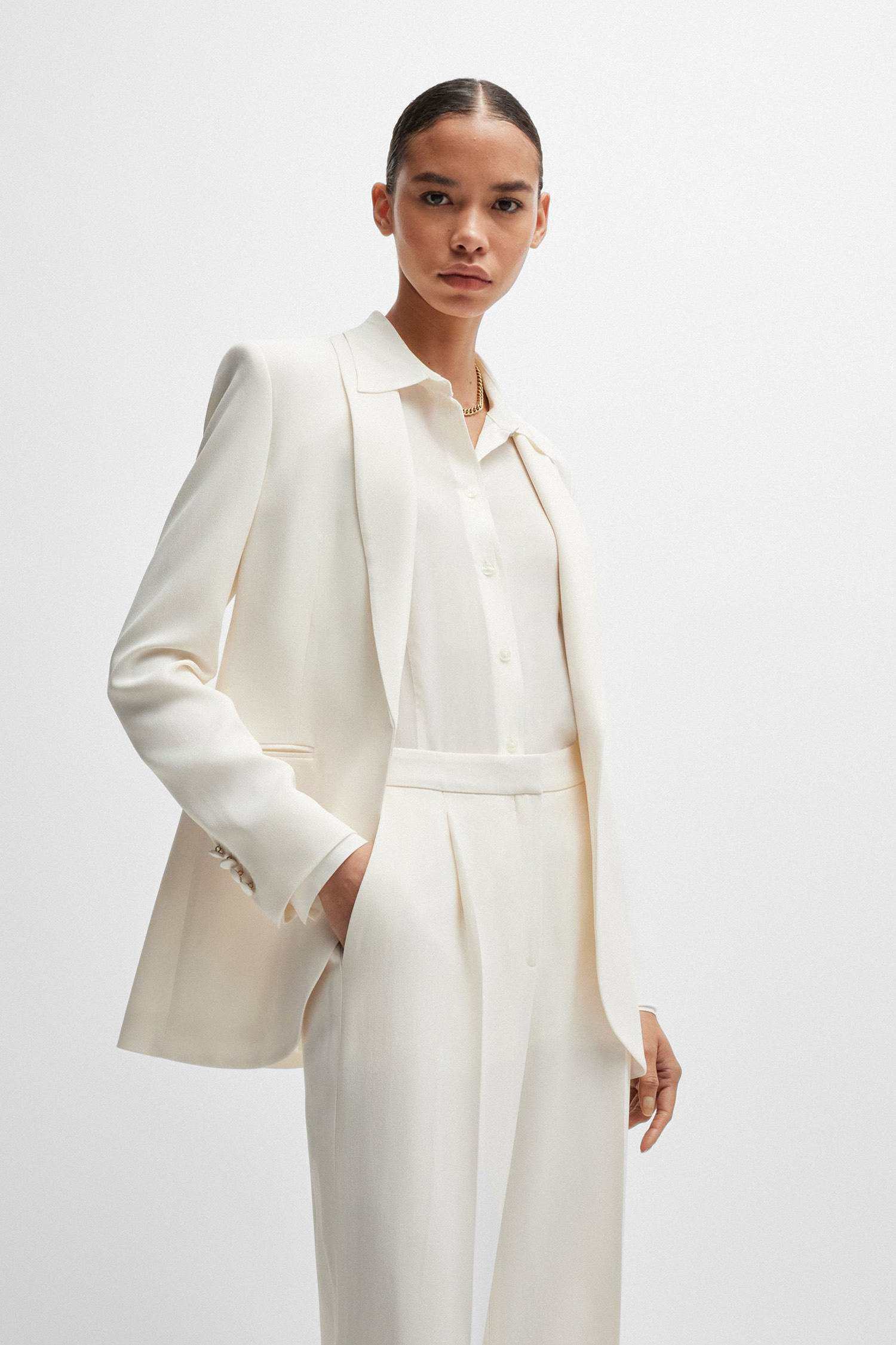 Жіночі білі брюки BOSS 50518419;118