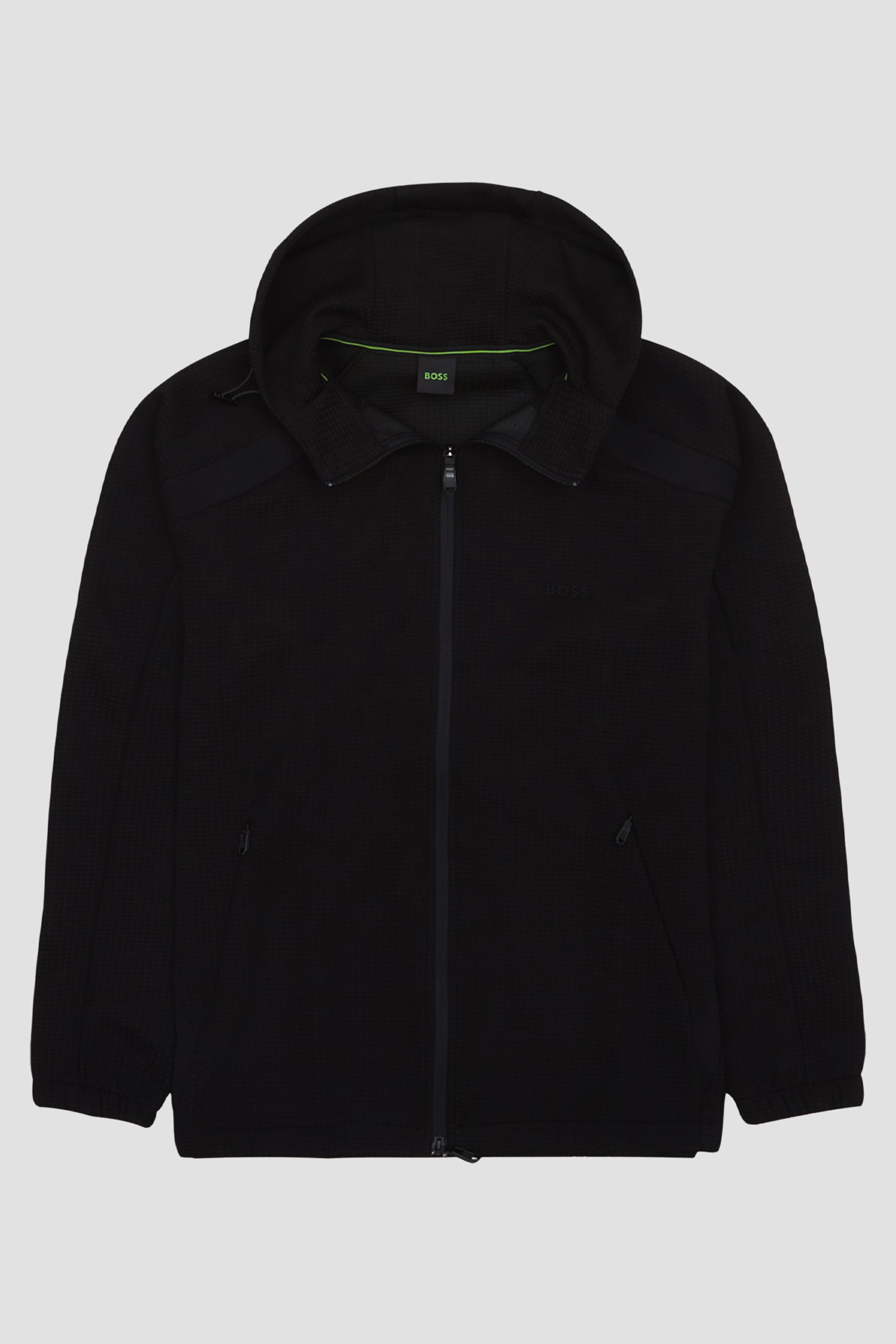 Чоловіча чорна кофта на блискавці BOSS 50548576;001
