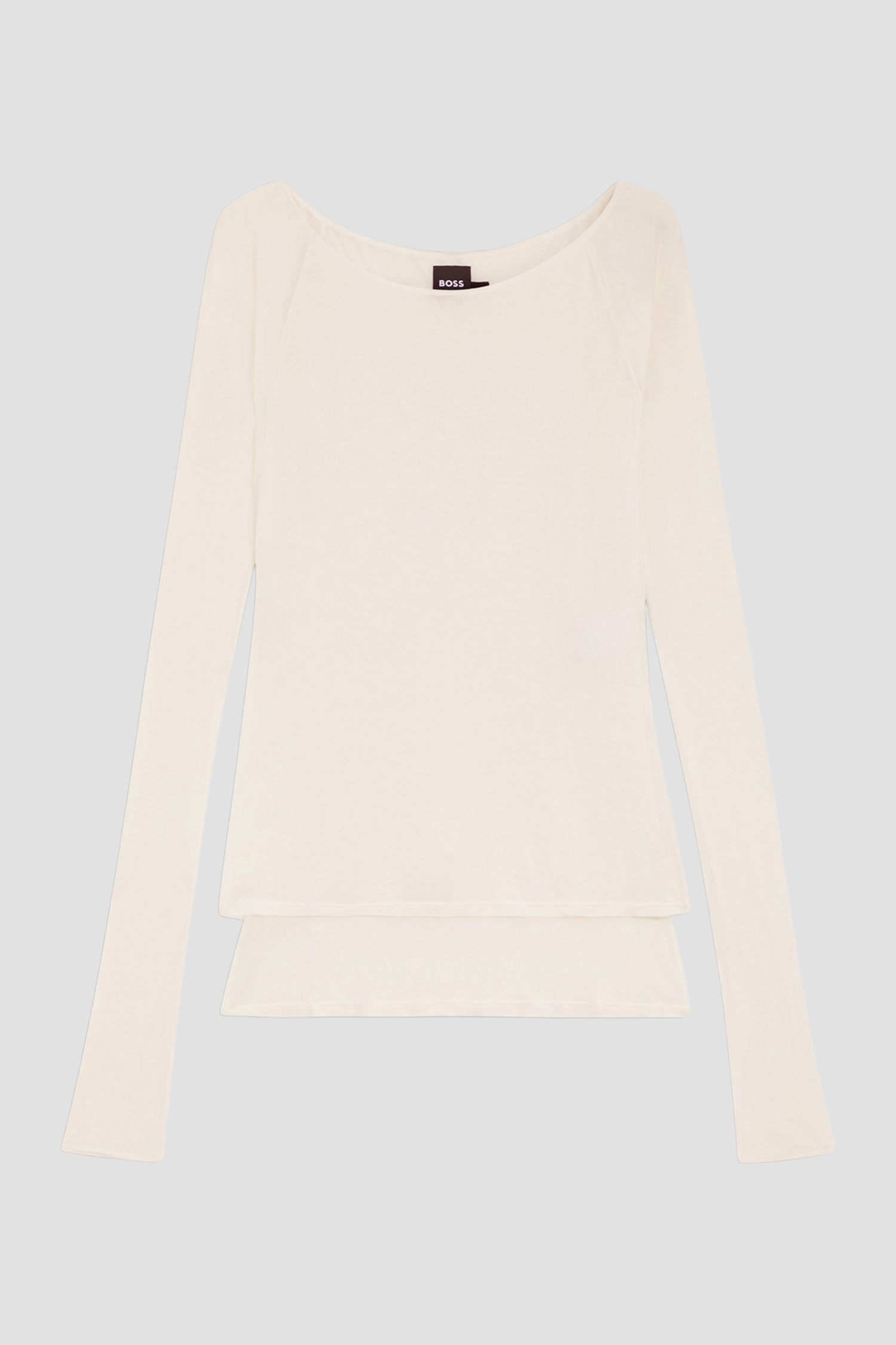 Женский белый лонгслив BOSS 50553548;118