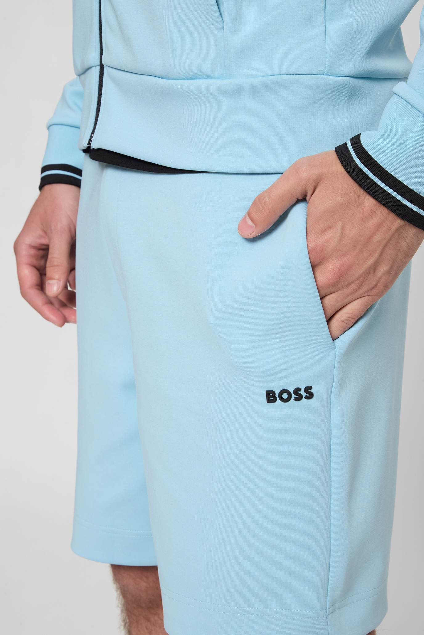 Чоловічі блакитні шорти BOSS 50543091;455