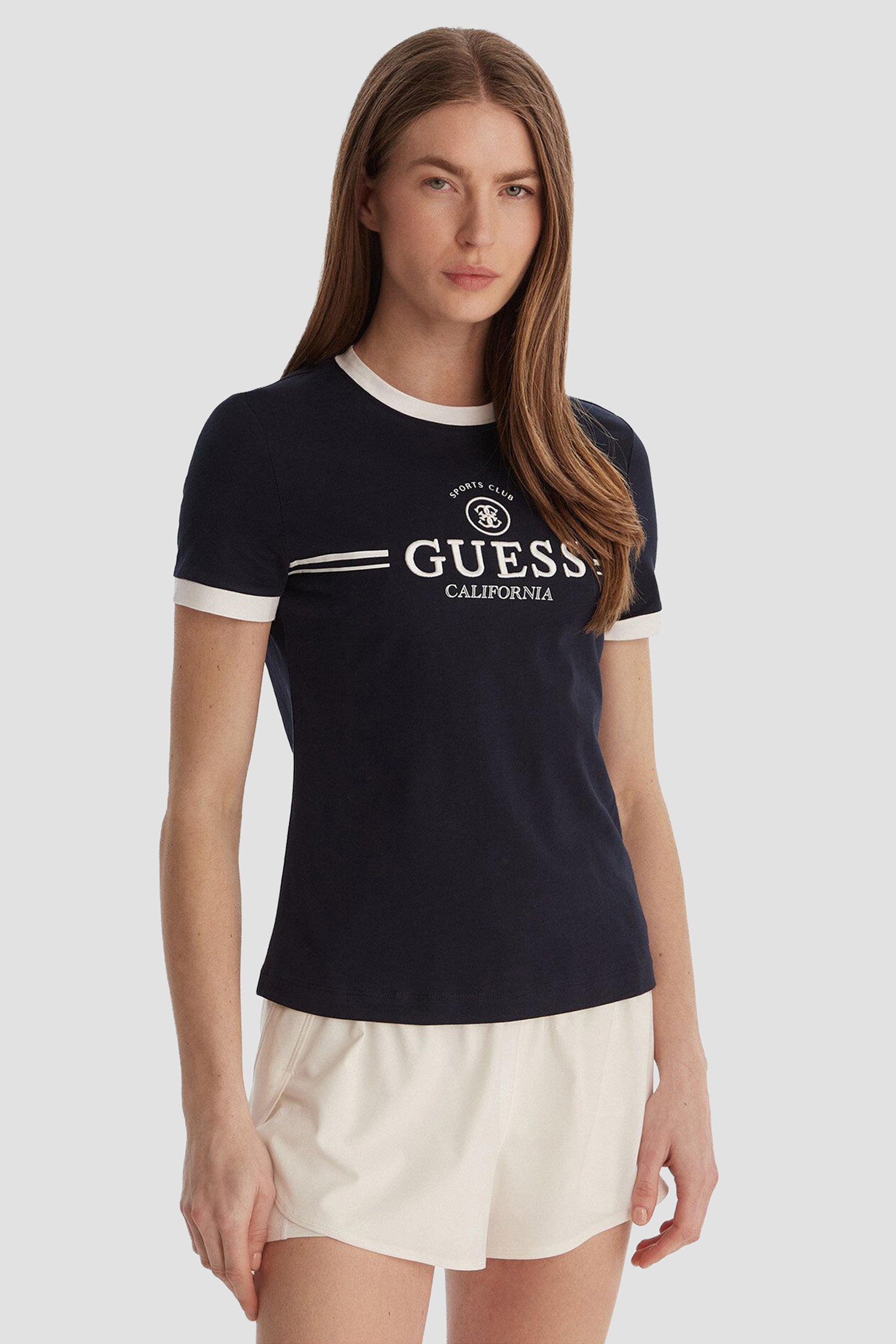 Жіноча темно-синя футболка Guess V6GI08.K2975;A71W