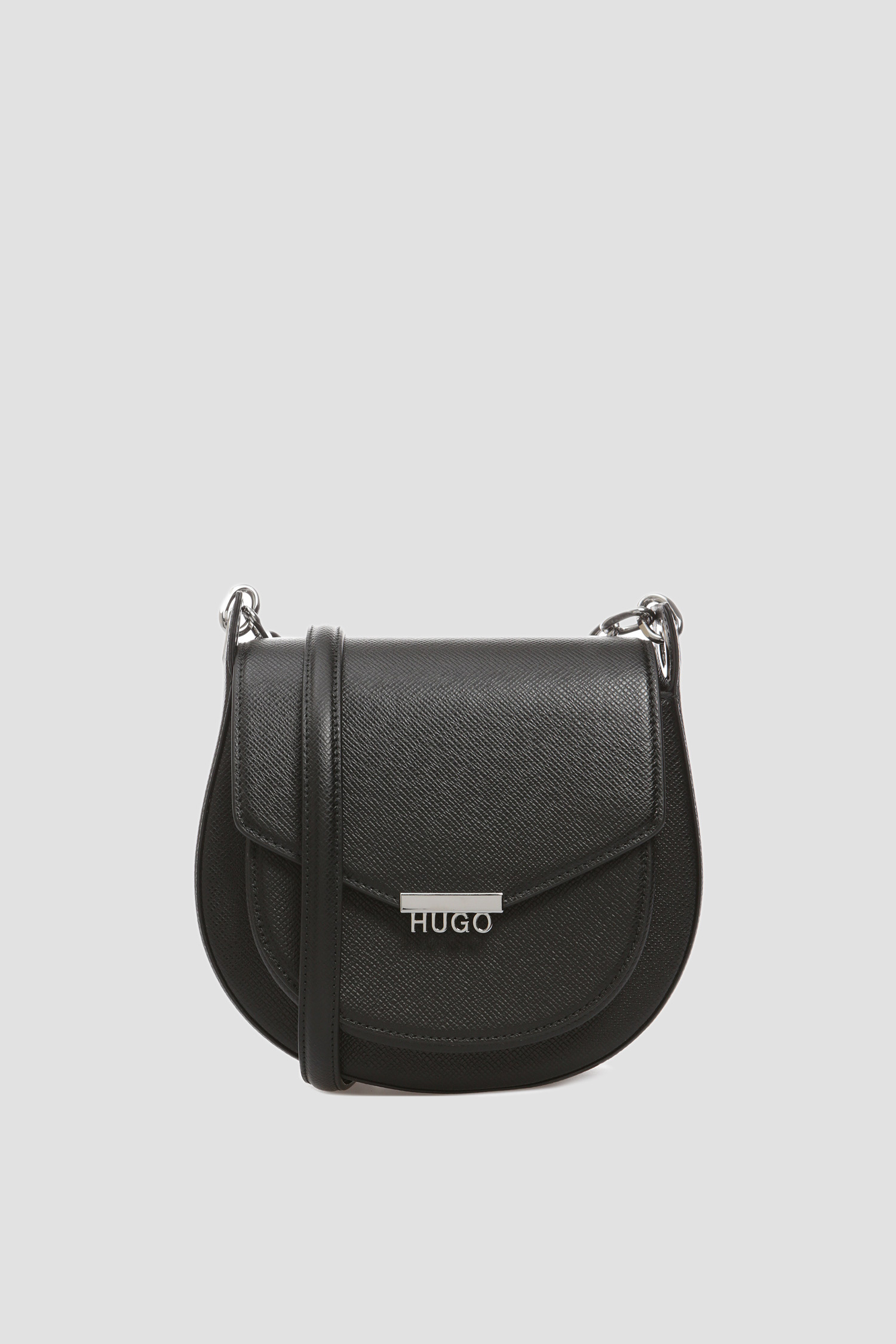 Женская черная кожаная сумка через плечо HUGO 50419185;001