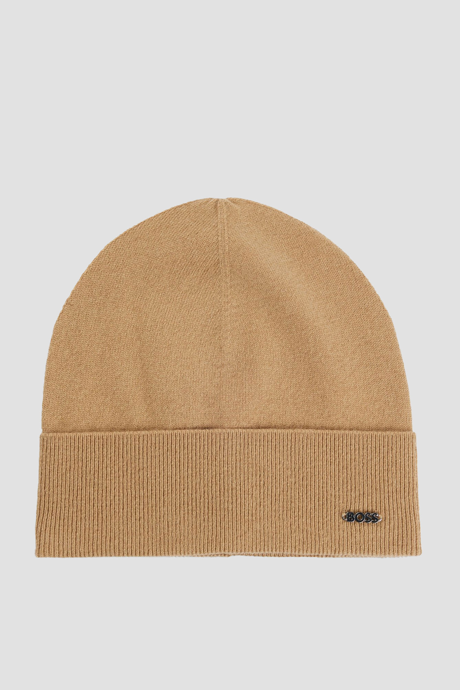 Женская бежевая шерстяная шапка BOSS 50524276;260