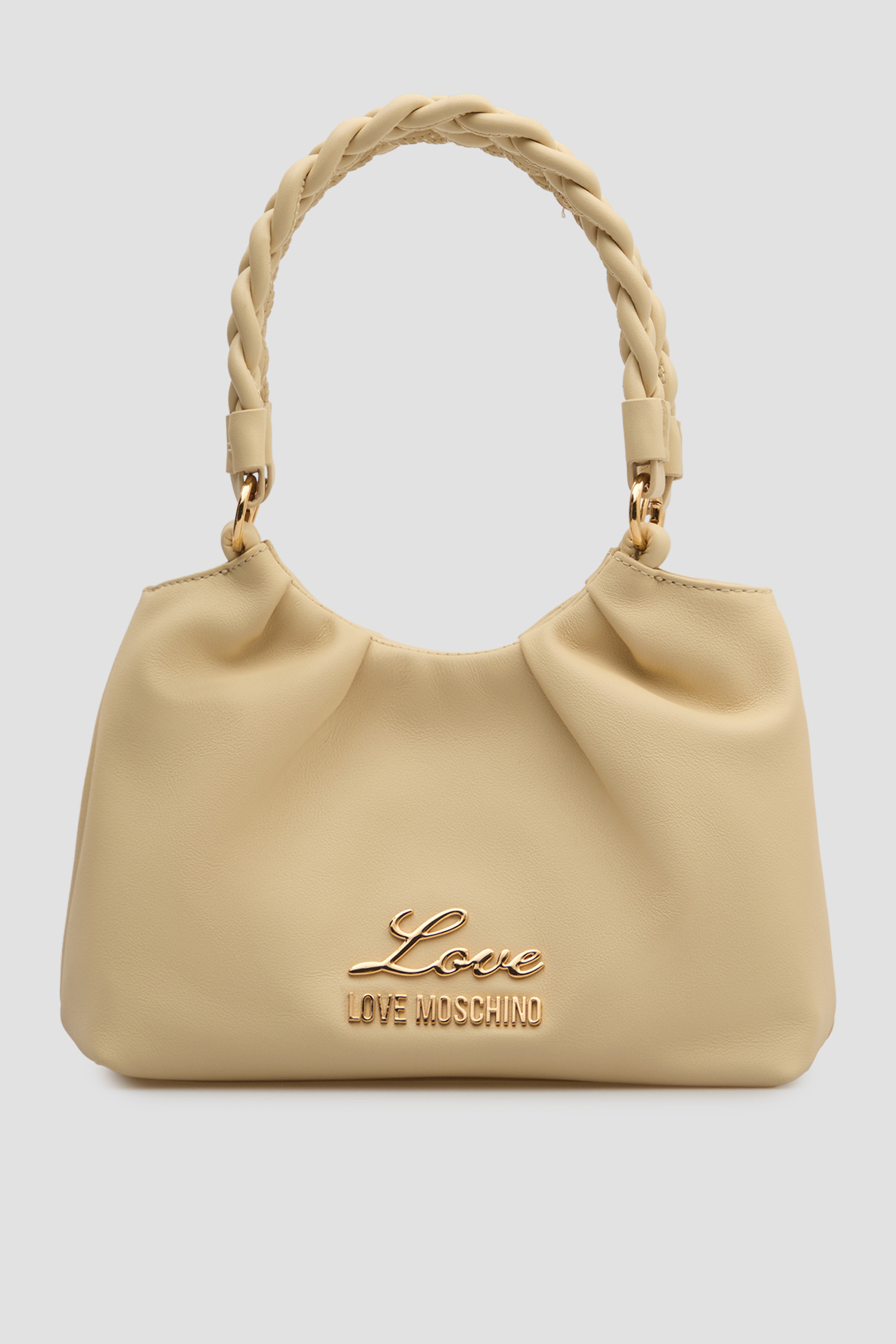 Женская бежевая кожаная сумка Moschino JC4163PP1O.L19;12A