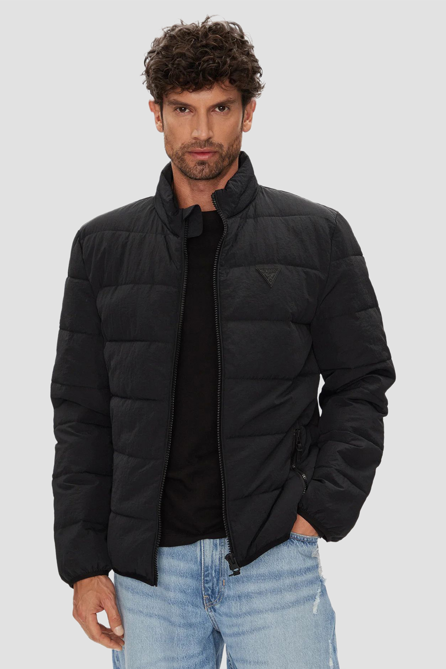 Мужская черная куртка Guess Z5YL09.WGTN0;JBLK