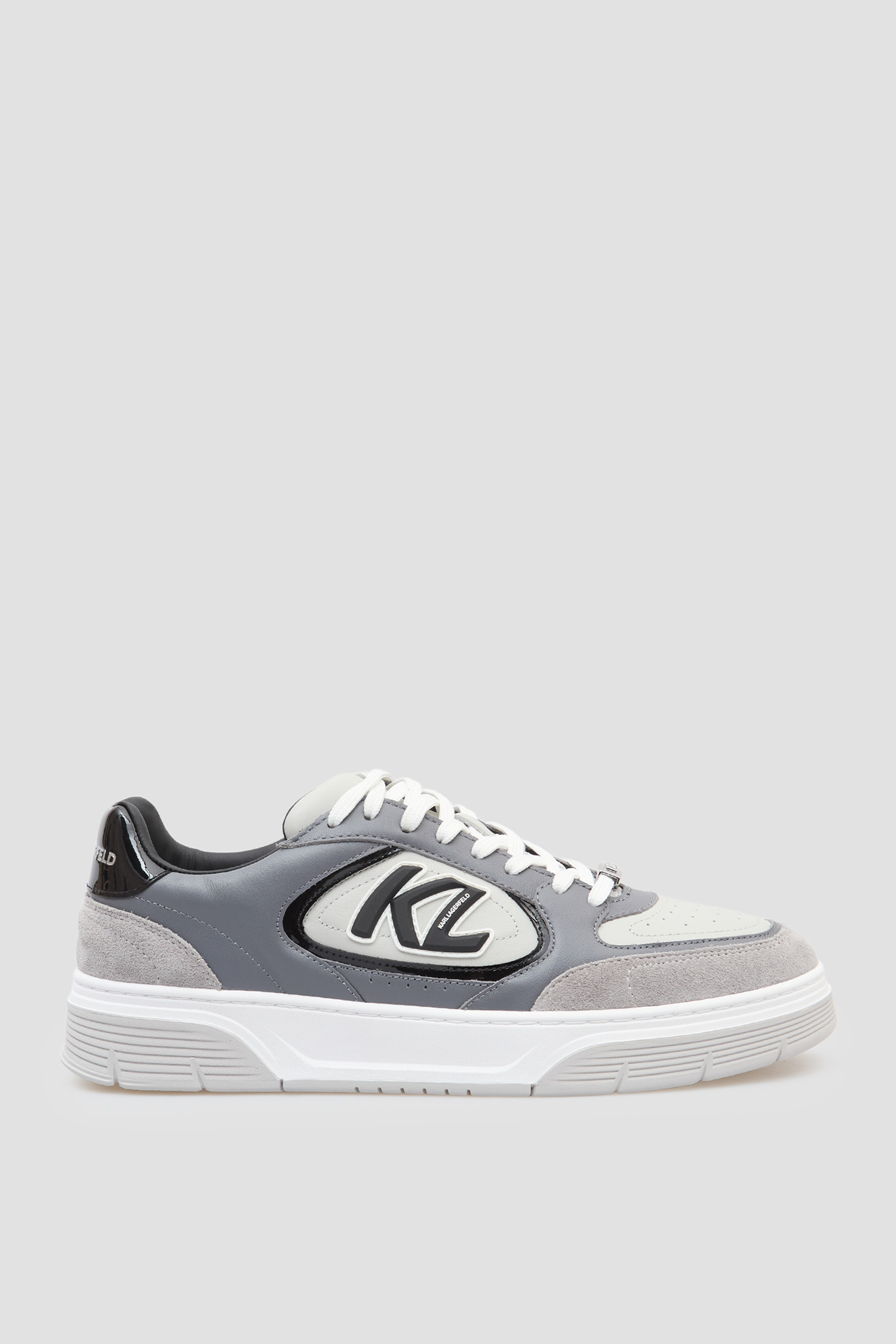 Чоловічі сірі шкіряні снікерси Karl Lagerfeld 561473.855016;940