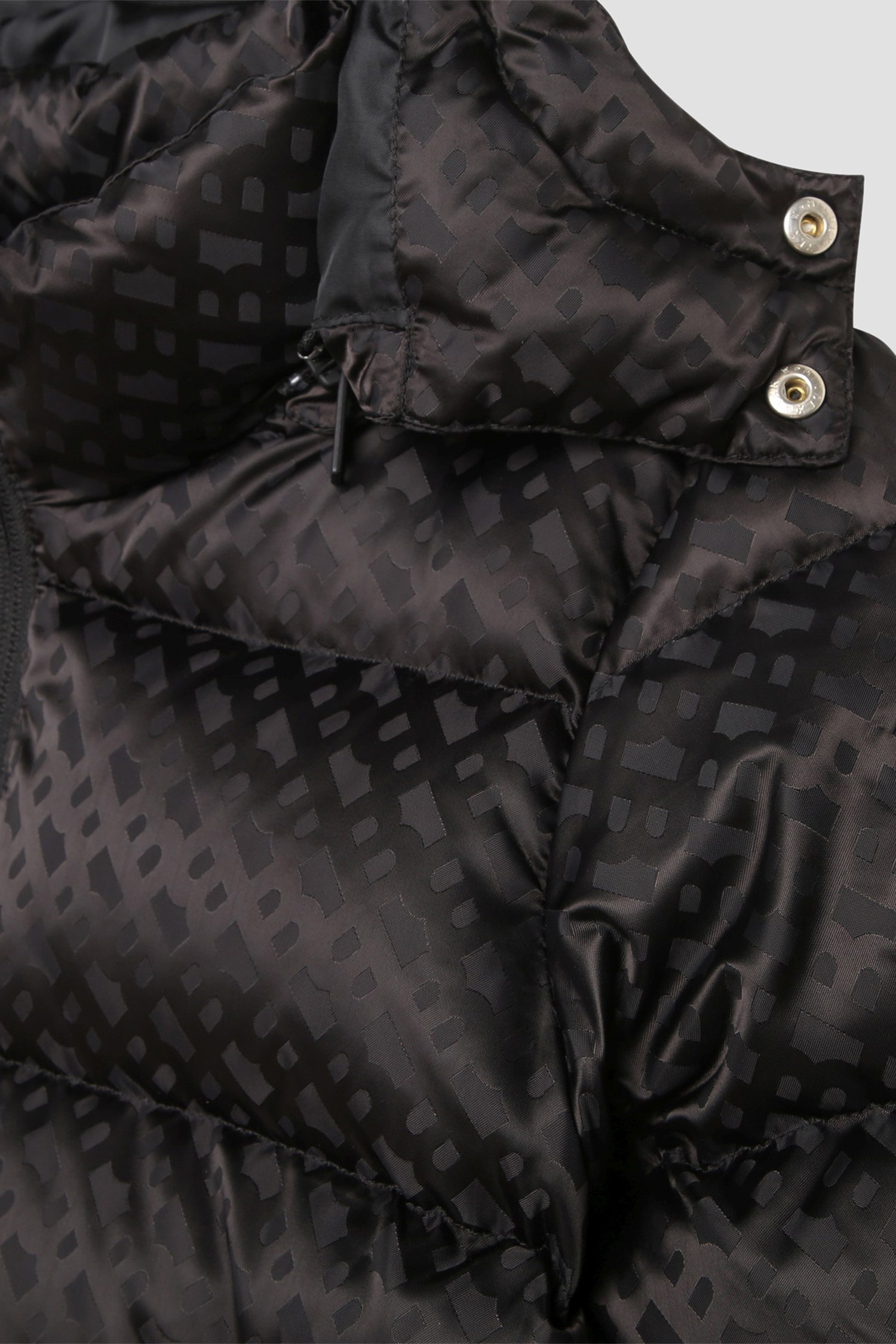 Дитячий чорний пуховик з візерунком BOSS kids J26519;09B