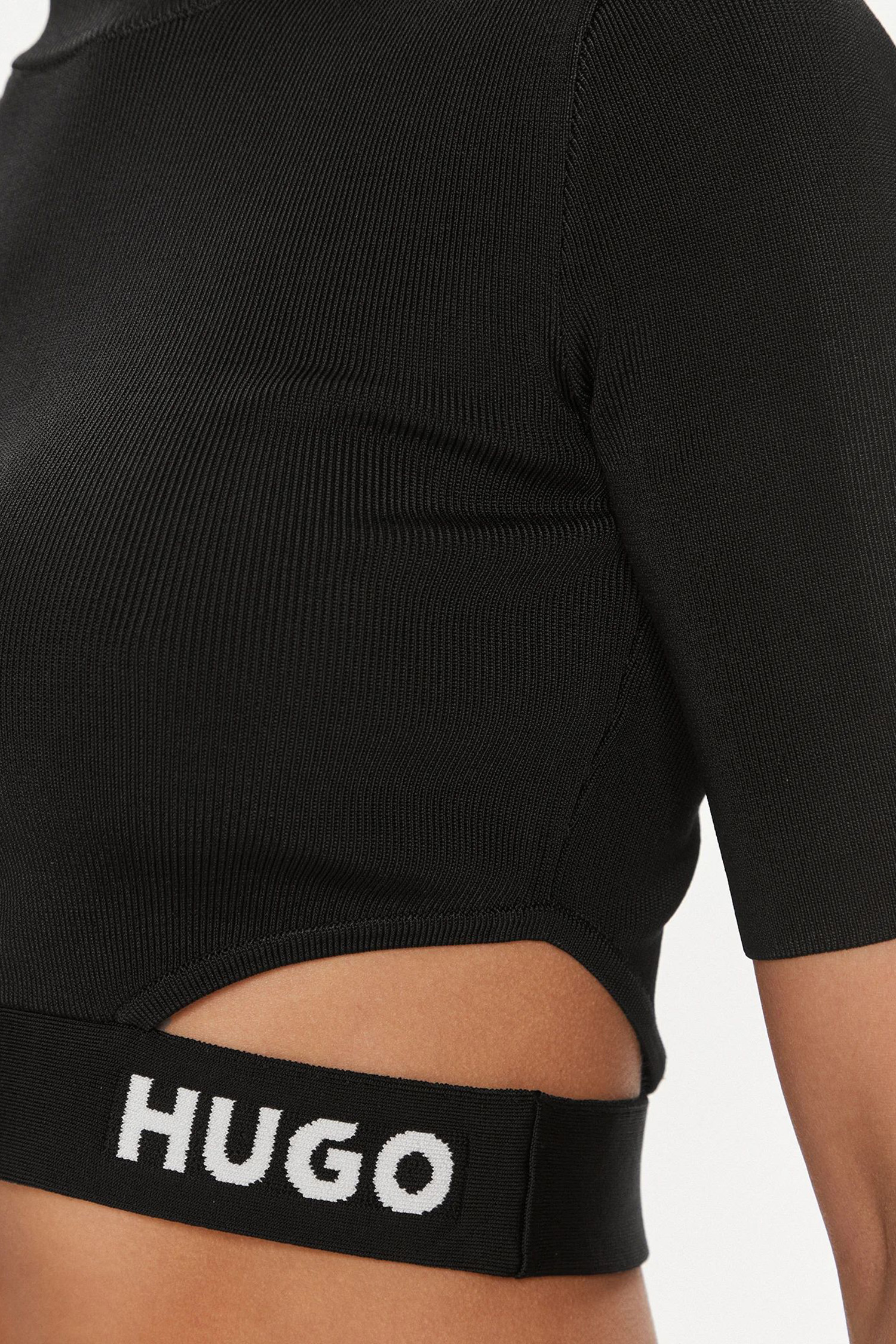 Жіночий чорний топ HUGO 50508600;001