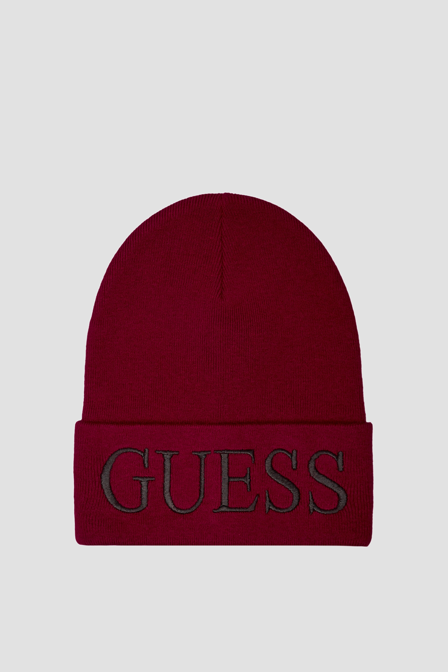 Женская бордовая шапка Guess AW8728.WOL01;MER