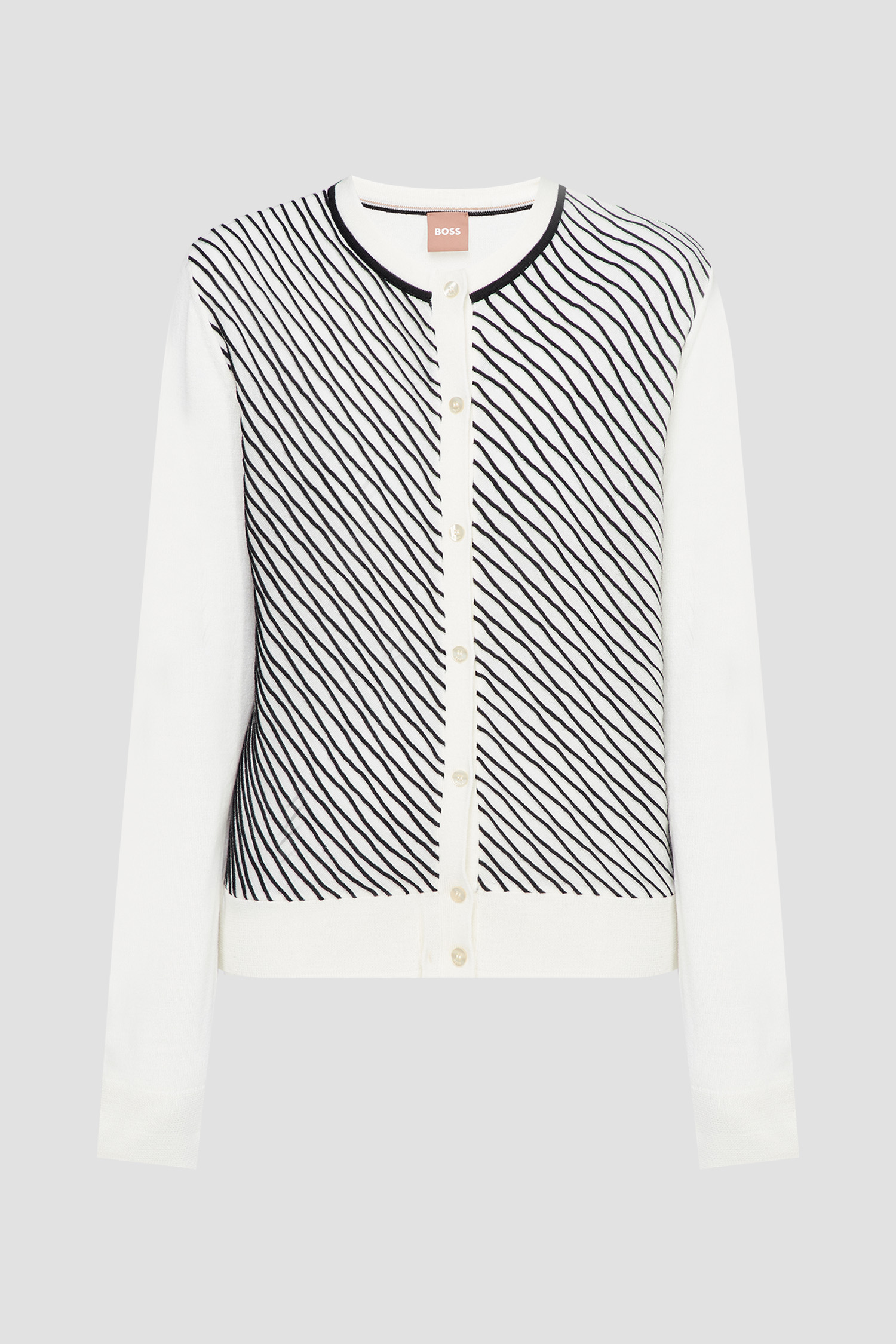 Жіночий білий вовняний кардиган BOSS 50496450;962