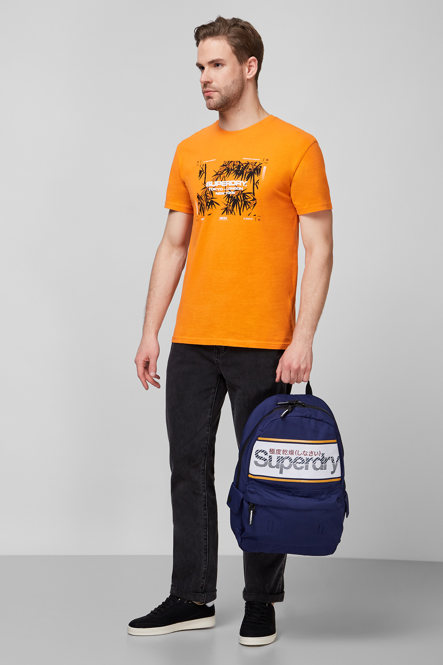 Мужская оранжевая футболка SuperDry M1010167A;S0K