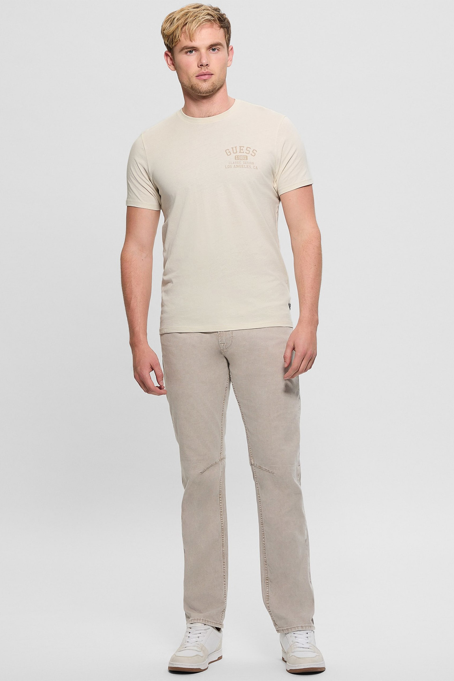 Мужская бежевая футболка Guess M5RI86.K9RM1;FJ0R