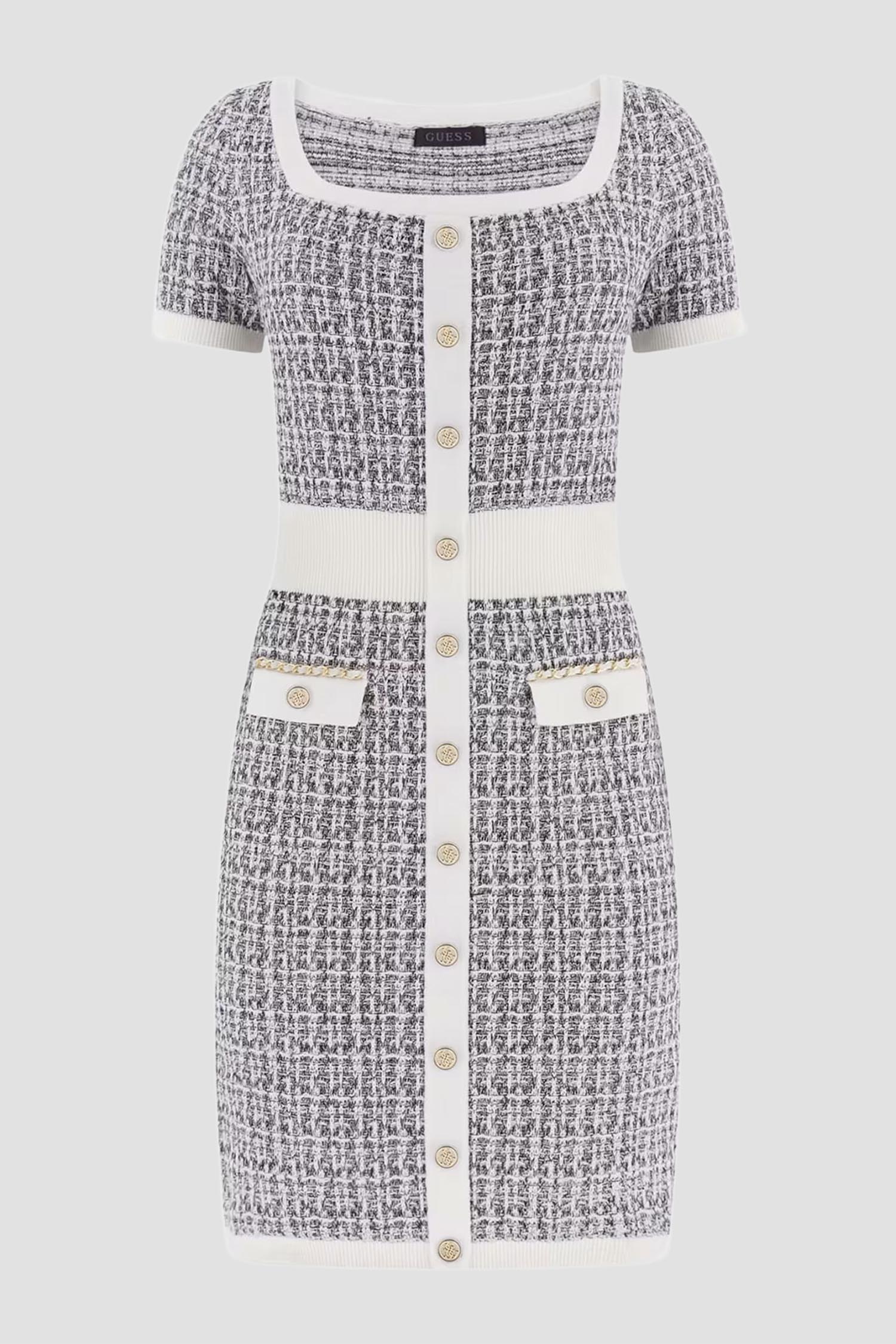 Жіноча сіра твідова сукня Guess W6RK42.Z0361;FJ5N