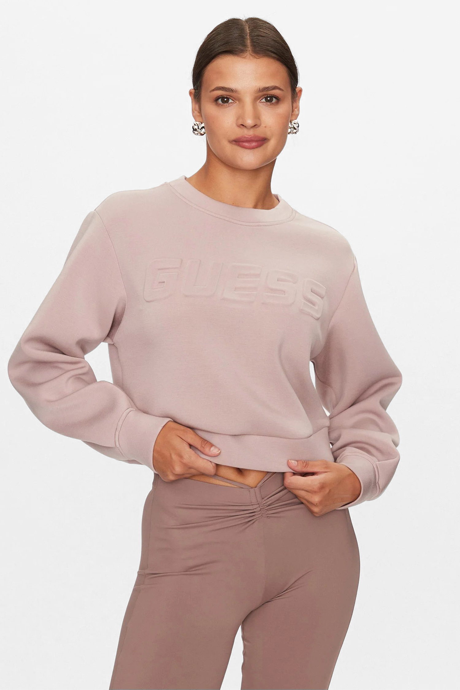 Женский пудровый свитшот Guess V3BQ15.K7UW2;G4Q9