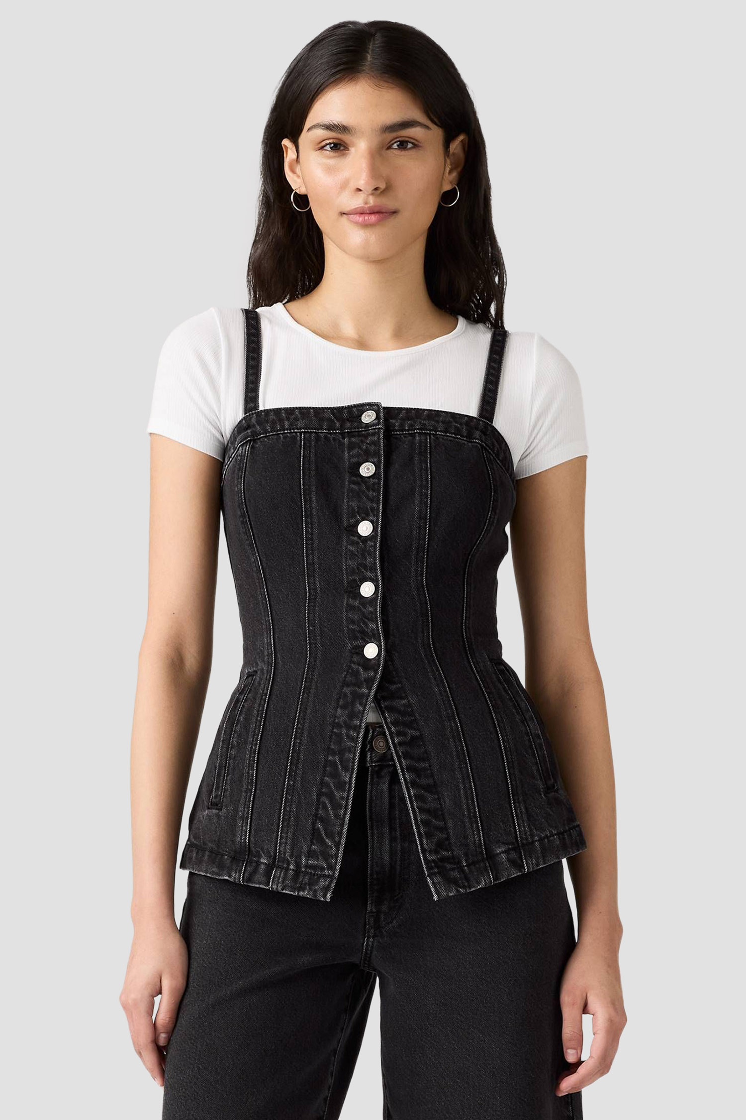 Женский черный джинсовый топ Levi’s® 003Z5;0000