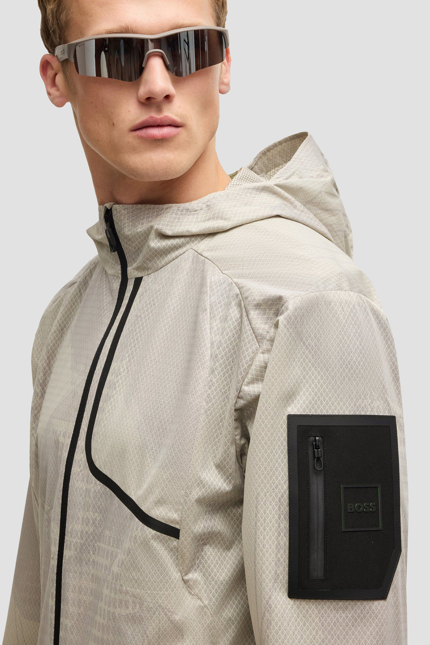 Мужская бежевая ветровка BOSS 50533763;284