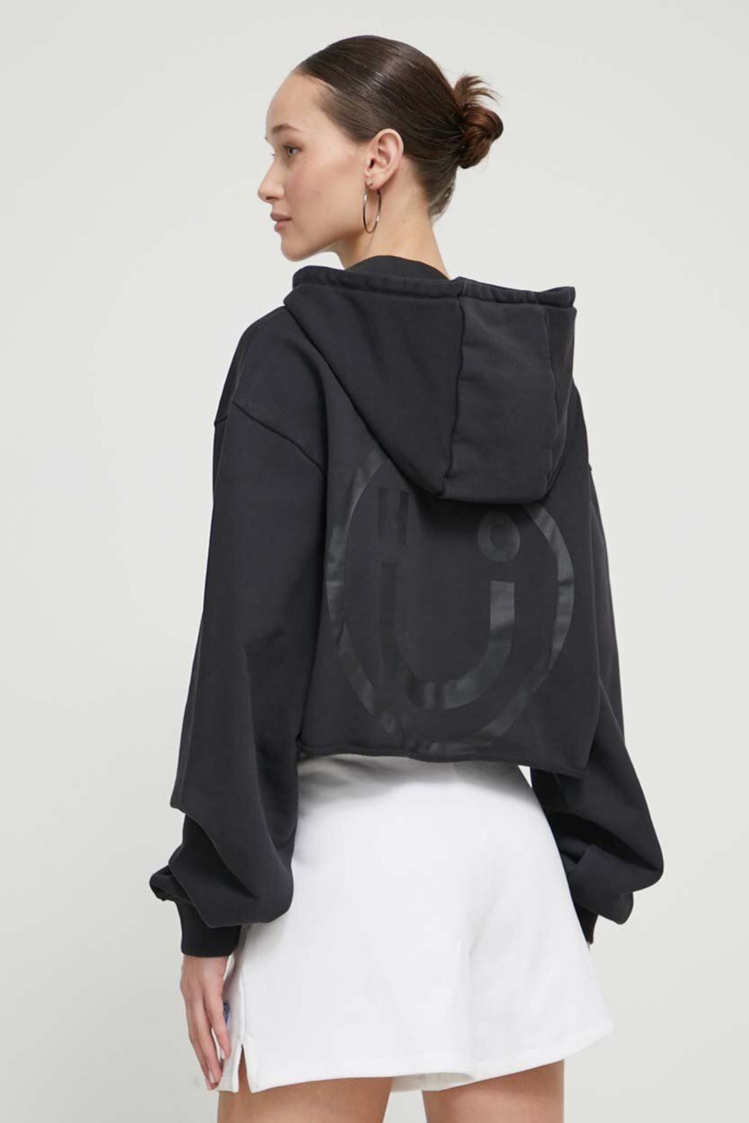 Женское черное худи HUGO BLUE 50514240;001