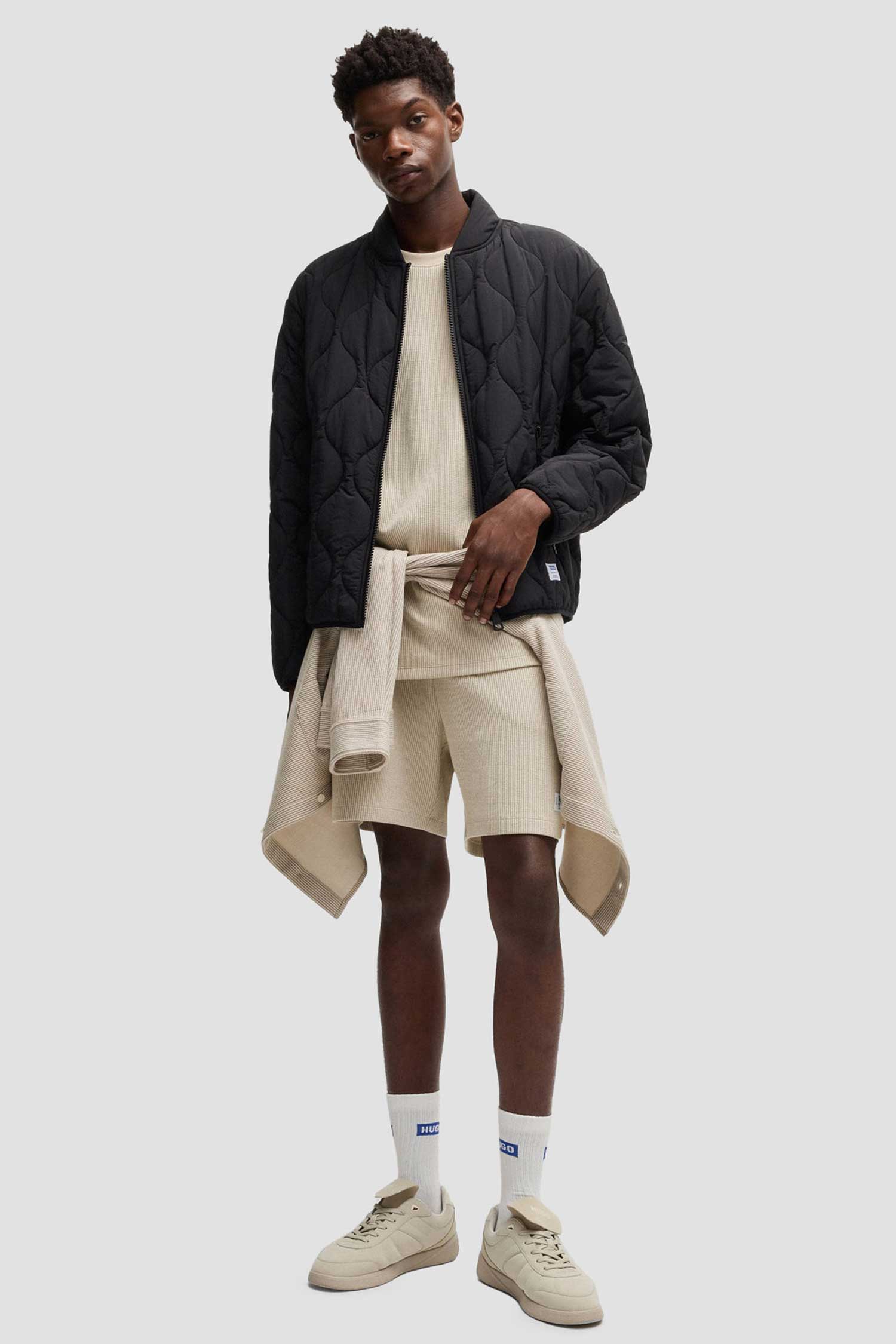 Мужская бежевая футболка HUGO BLUE 50534434;121