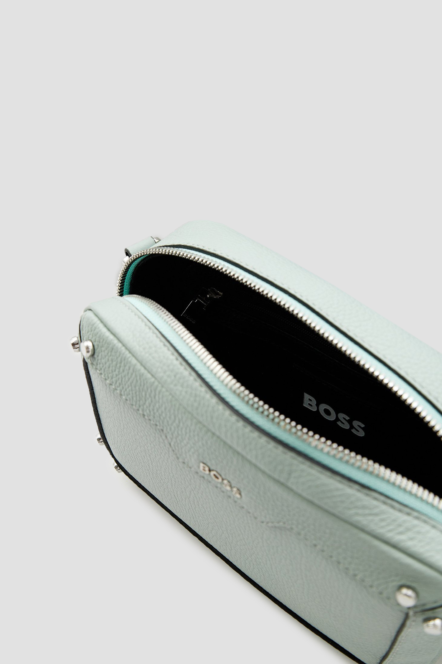 Женская мятная кожаная сумка BOSS 50499133;334
