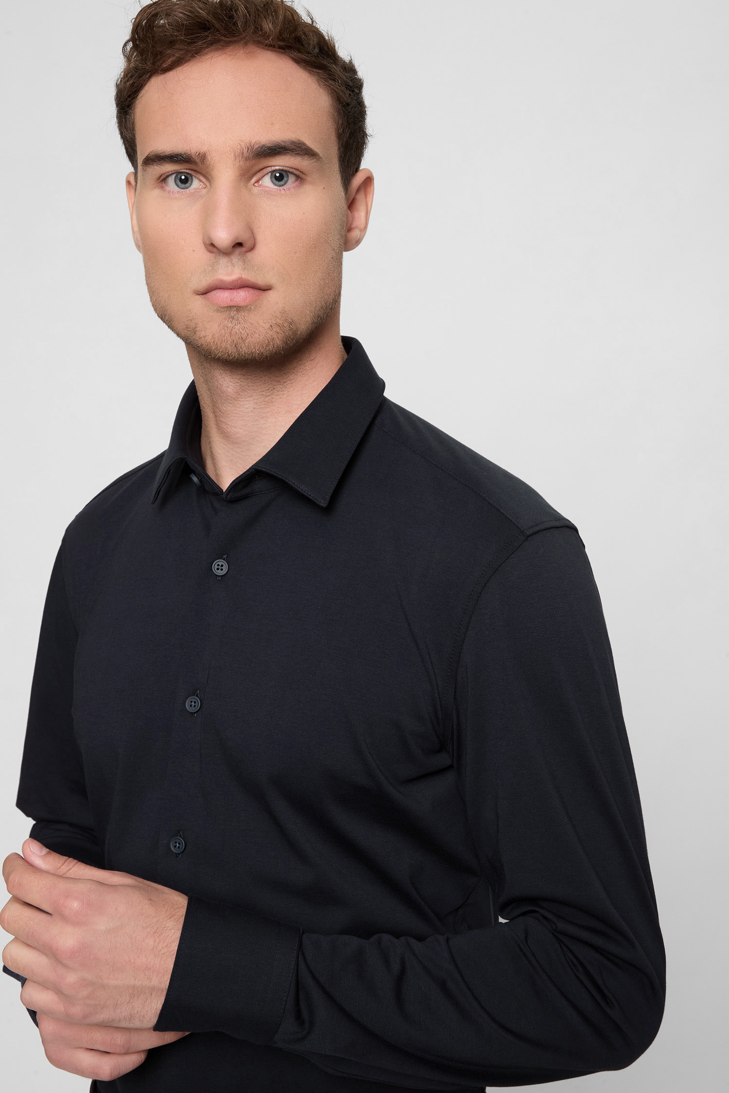 Мужская темно-синяя рубашка BOSS 50474283;404