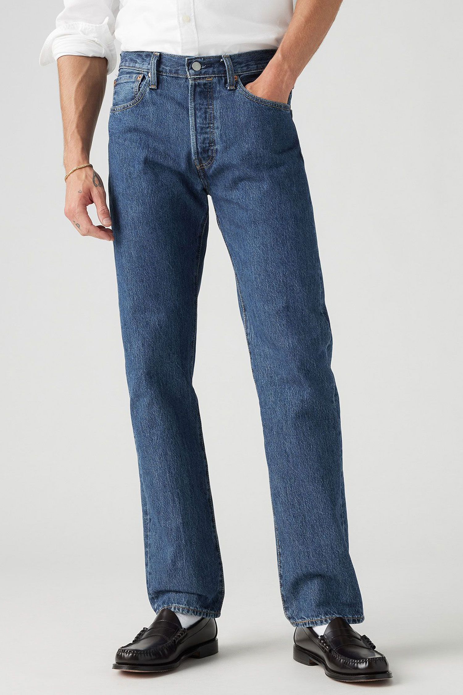 Мужские синие джинсы 501® Straight Levi’s® 00501;0114