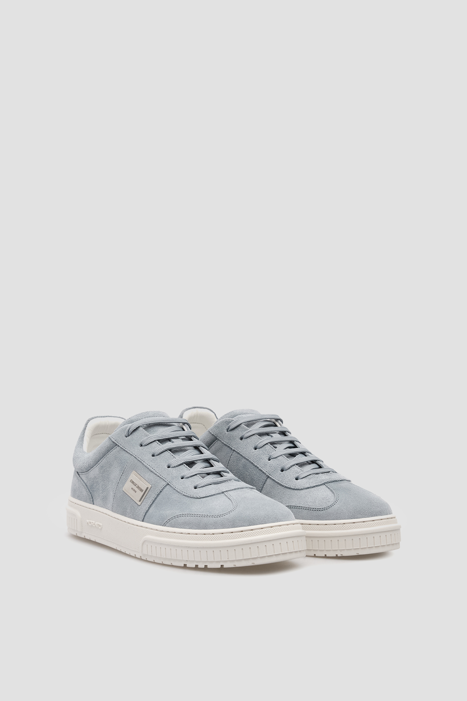 Чоловічі блакитні замшеві снікерси Antony Morato MMFW01889.LE300005;7138