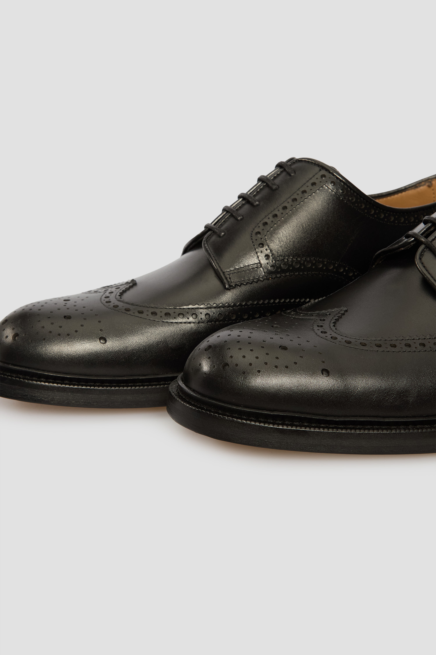 Мужские черные кожаные броги BECKHAM x BOSS BOSS 50554263;001