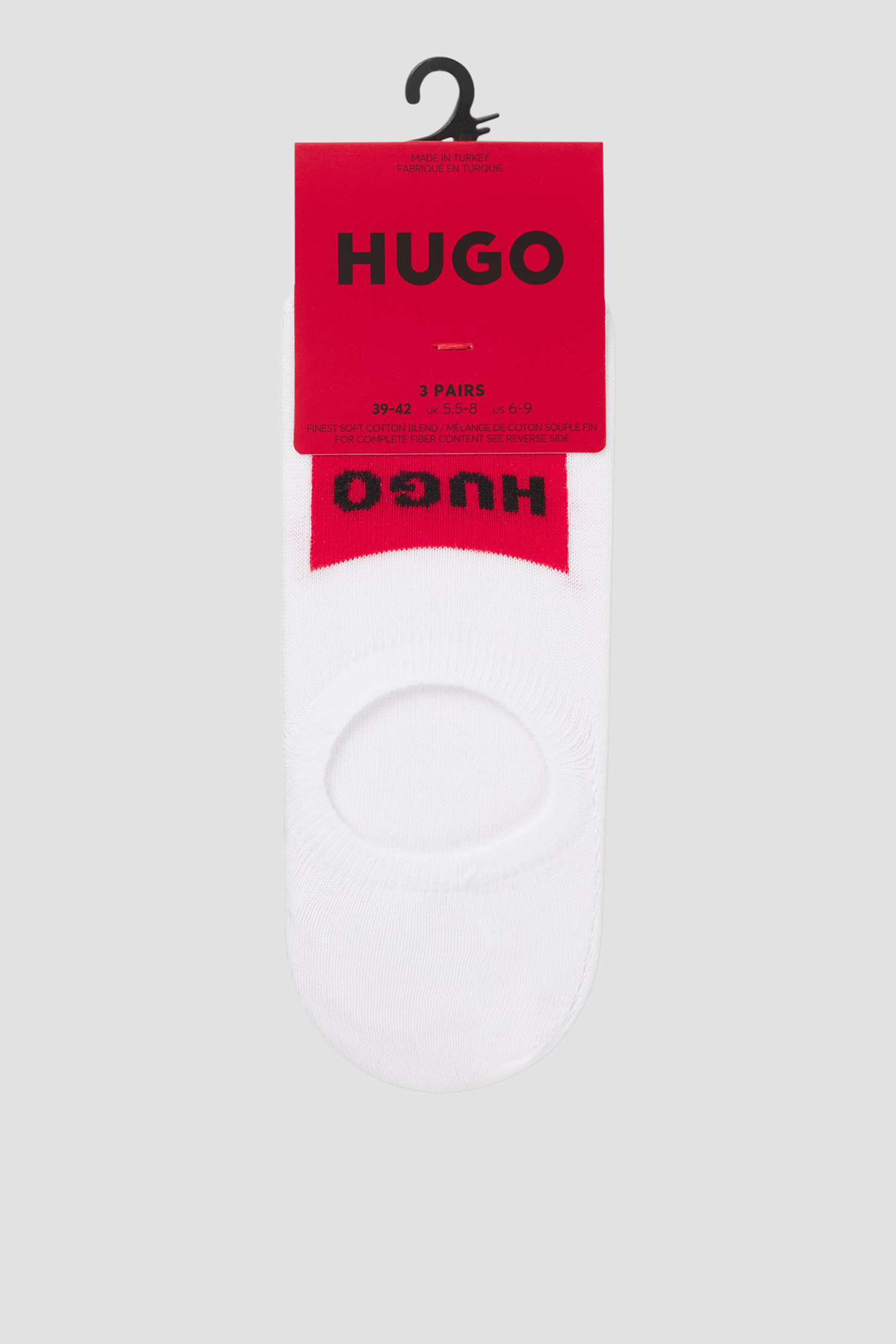 Чоловічі білі шкарпетки (3 пари) HUGO 50496082;100