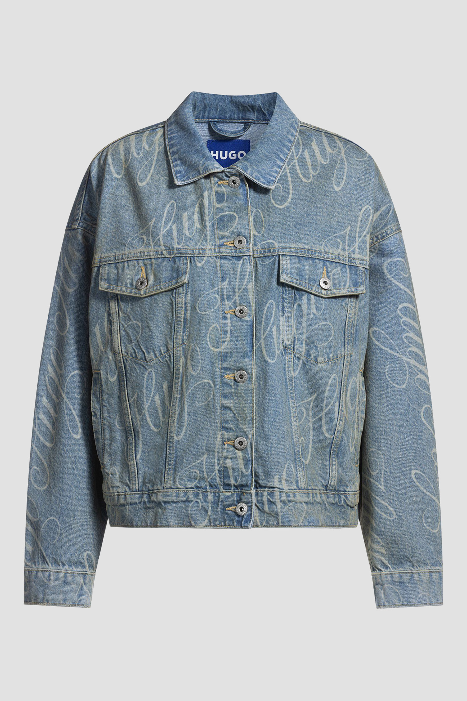 Женская голубая джинсовая куртка с узором HUGO BLUE 50534757;994