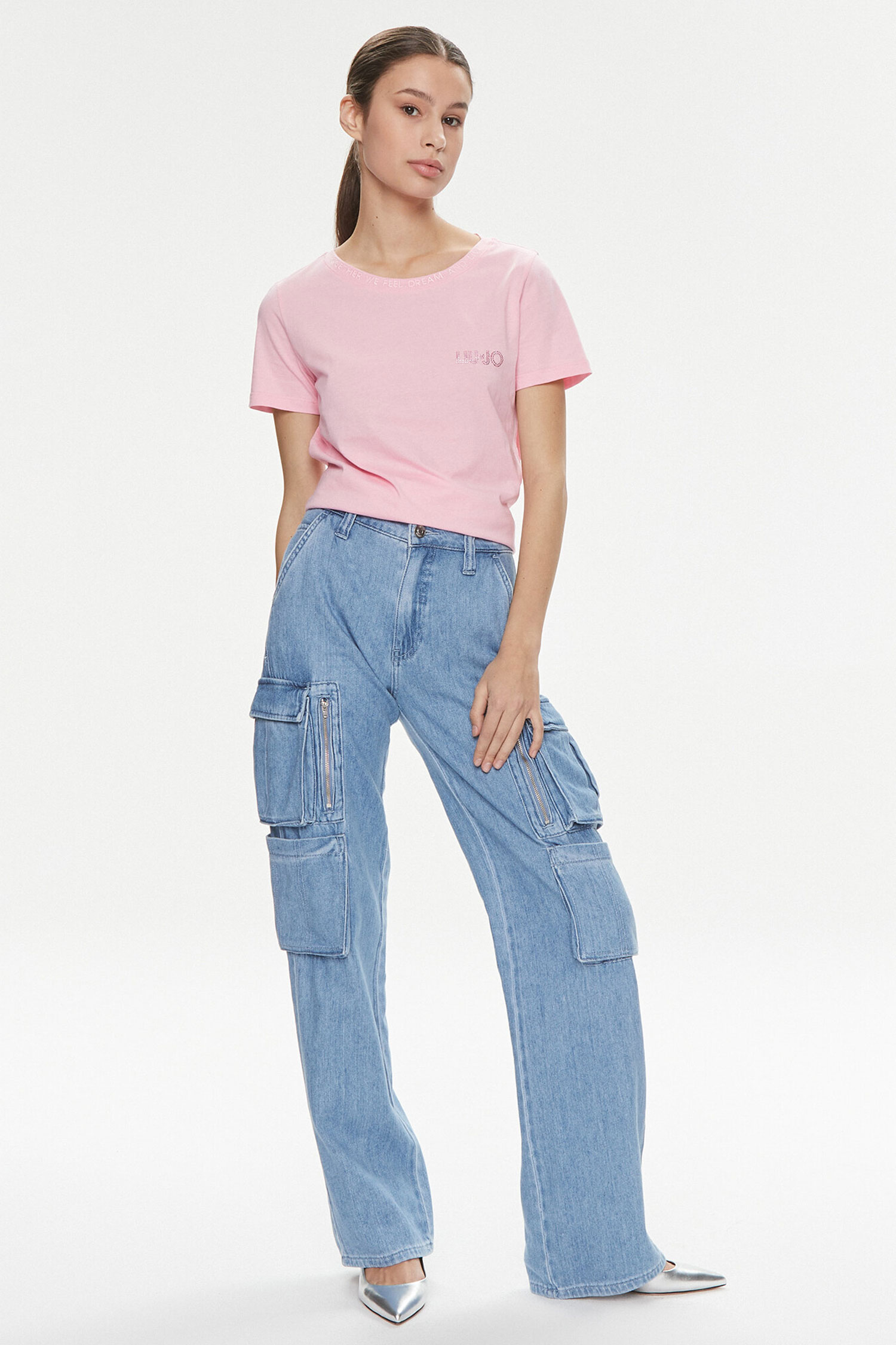 Женская розовая футболка Liu Jo MA4395.J6308;32010