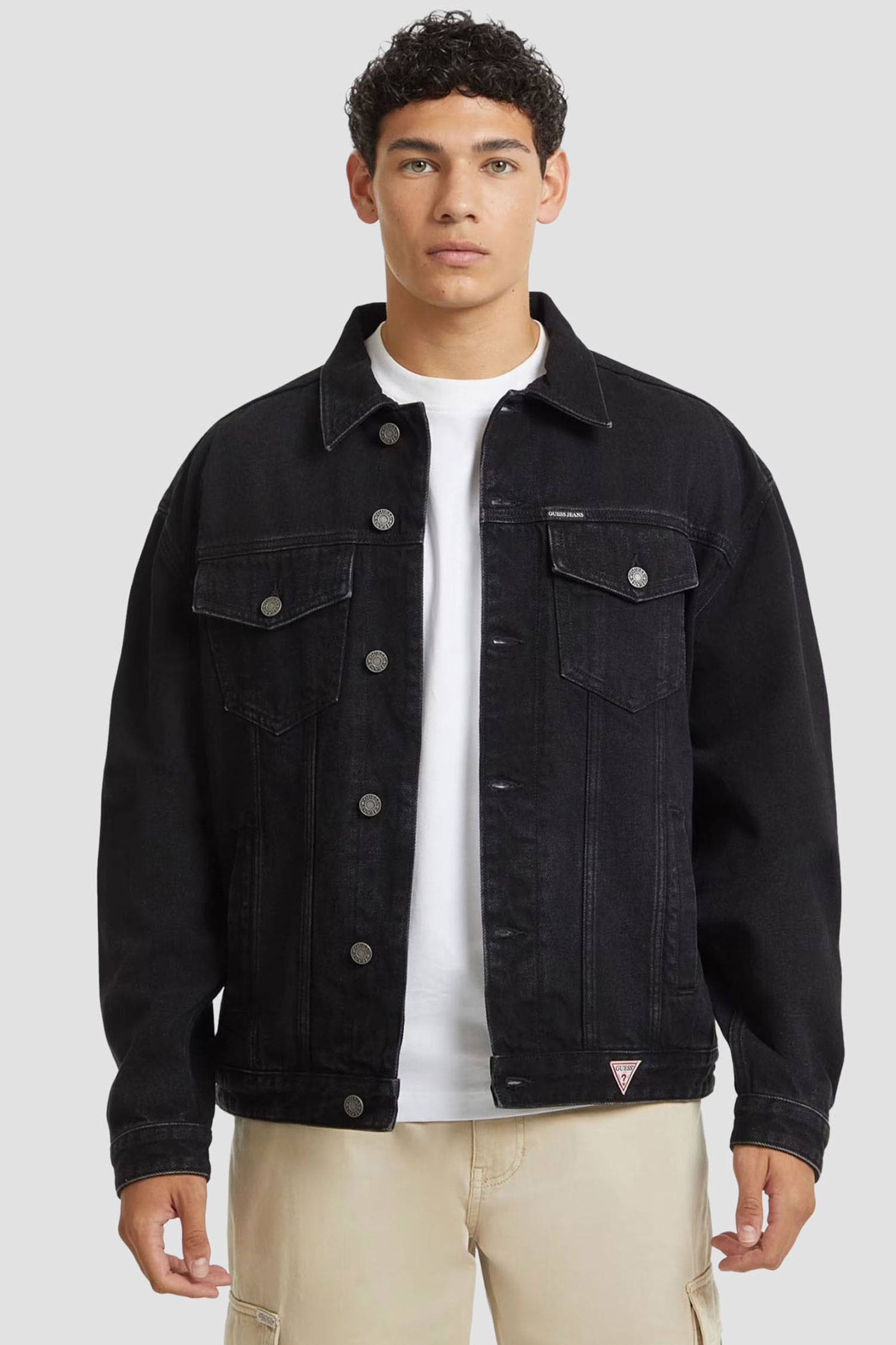 Чоловіча чорна джинсова куртка Guess Jeans M4BN38.D5EK2;GJBB