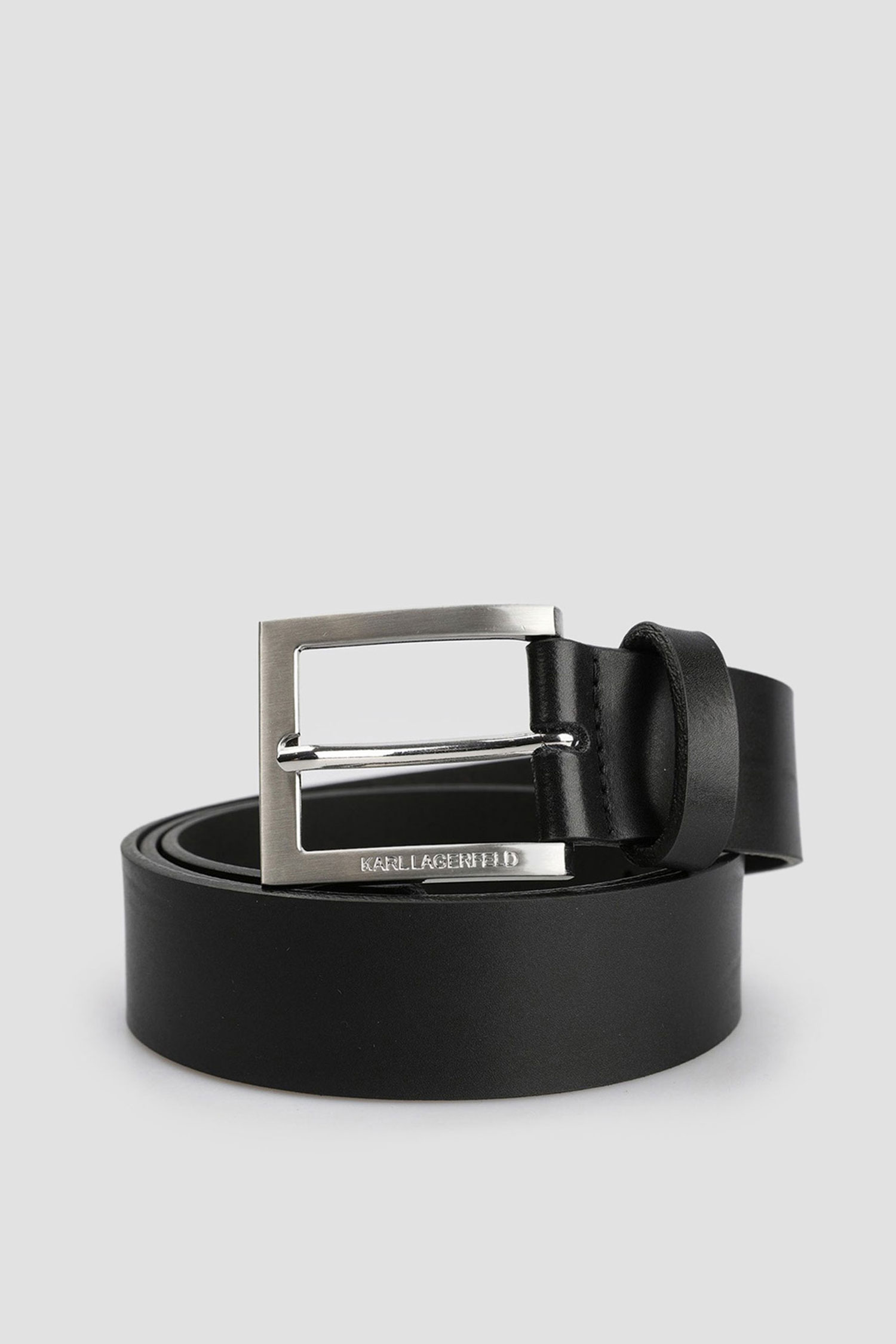 Мужской черный кожаный ремень Karl Lagerfeld 500498.815300;990