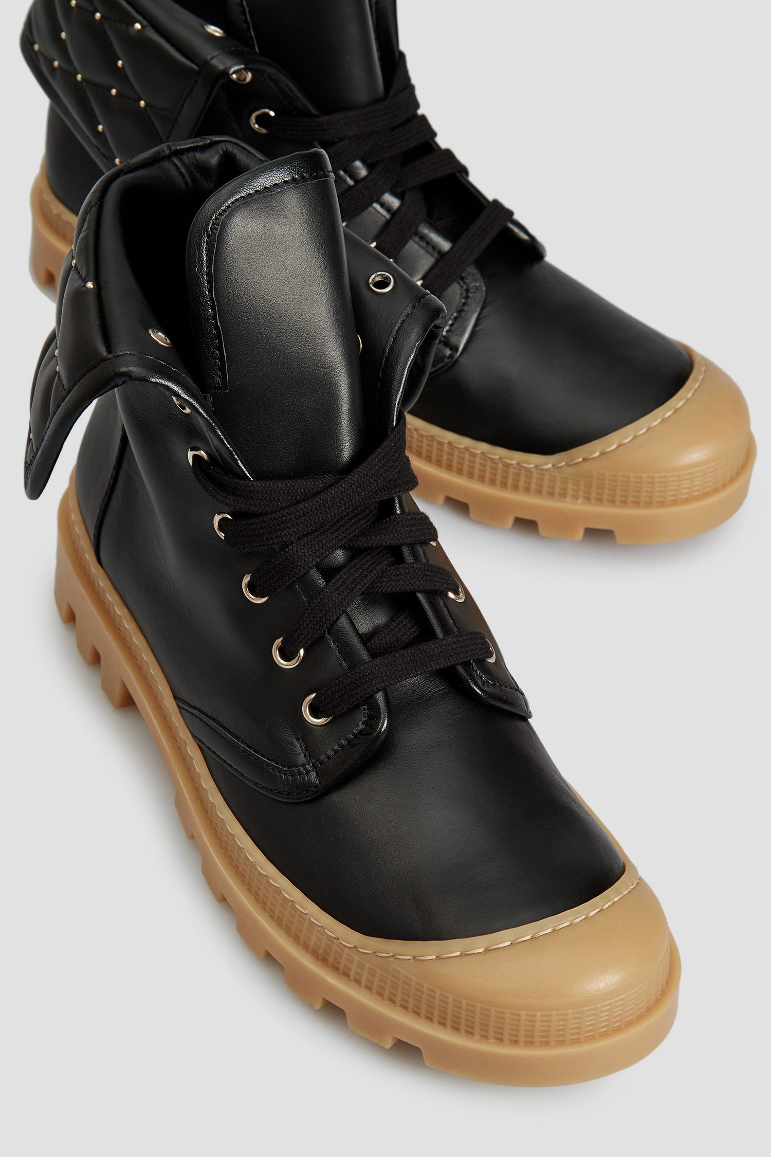 Женские черные кожаные ботинки BALDININI D2BS28NAPI;0000